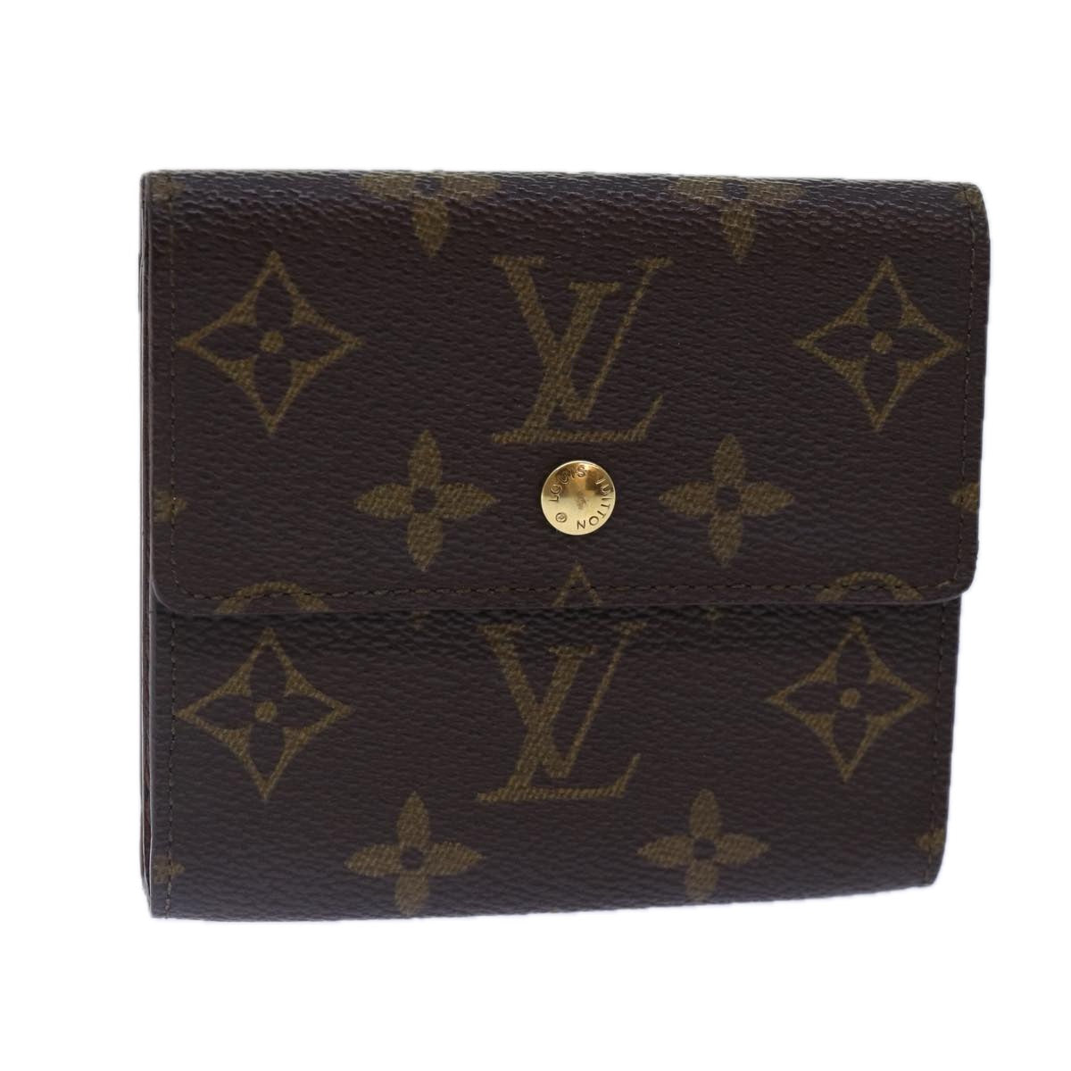 LOUIS VUITTON Monogram Portefeuille Elise Trifold Wallet M61654 LV Auth 89012