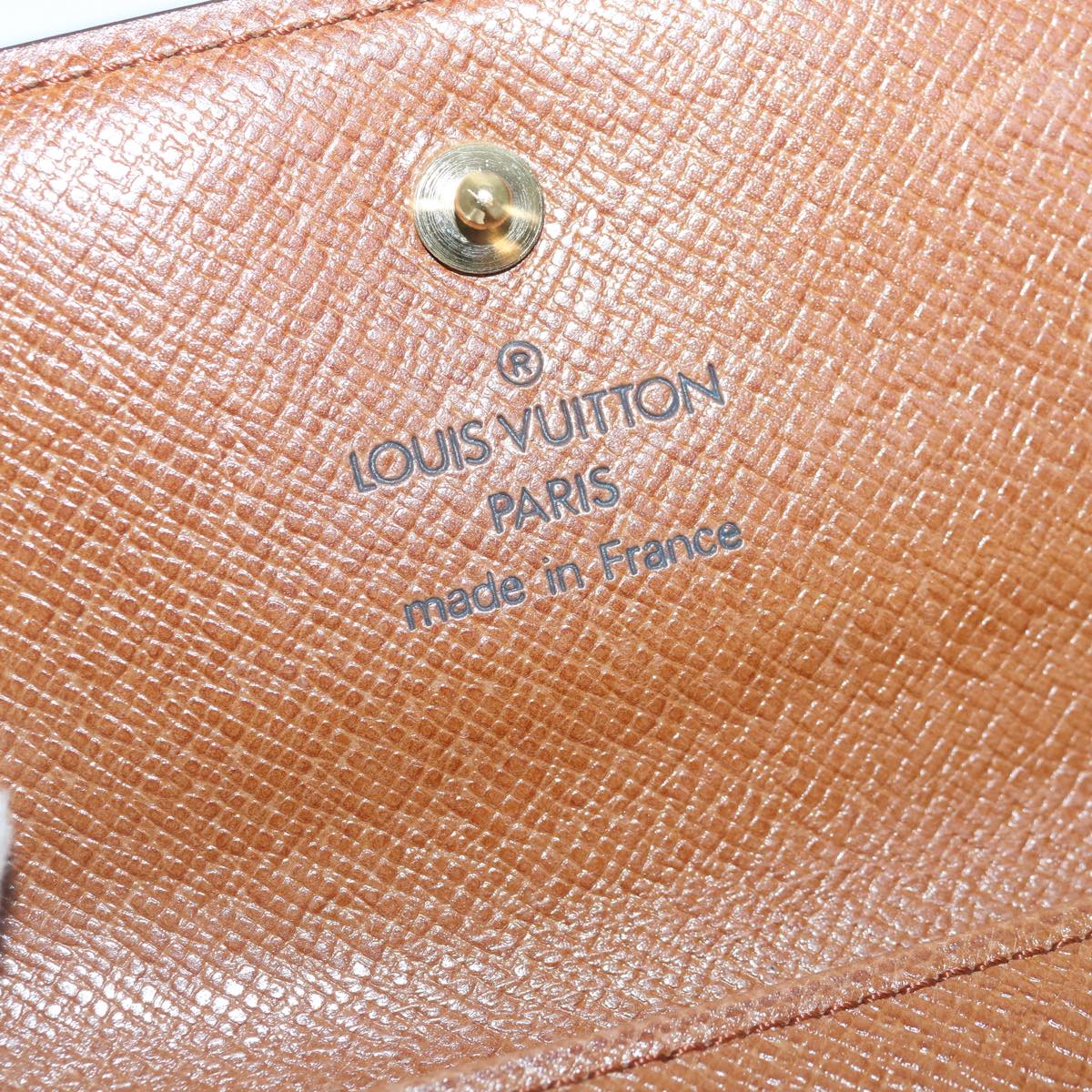 LOUIS VUITTON Monogram Portefeuille Elise Trifold Wallet M61654 LV Auth 89012