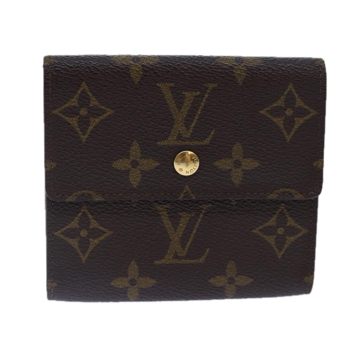 LOUIS VUITTON Monogram Portefeuille Elise Trifold Wallet M61654 LV Auth 89012