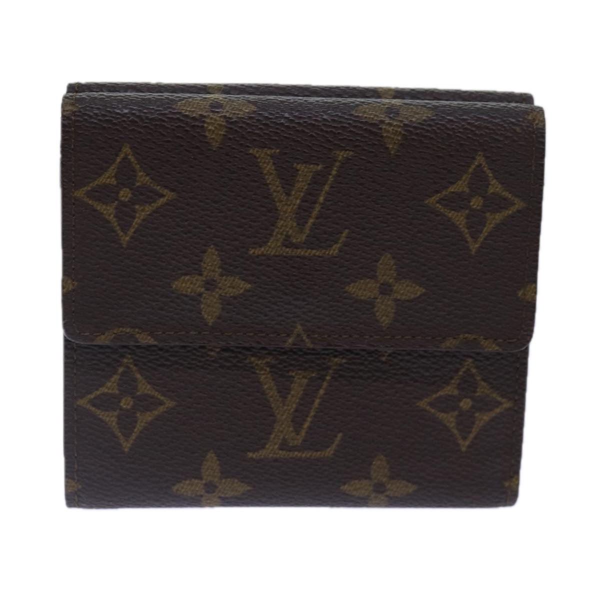 LOUIS VUITTON Monogram Portefeuille Elise Trifold Wallet M61654 LV Auth 89012