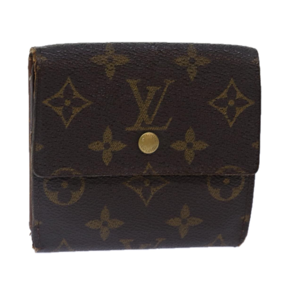 LOUIS VUITTON Monogram Portefeuille Elise Trifold Wallet M61654 LV Auth 89018