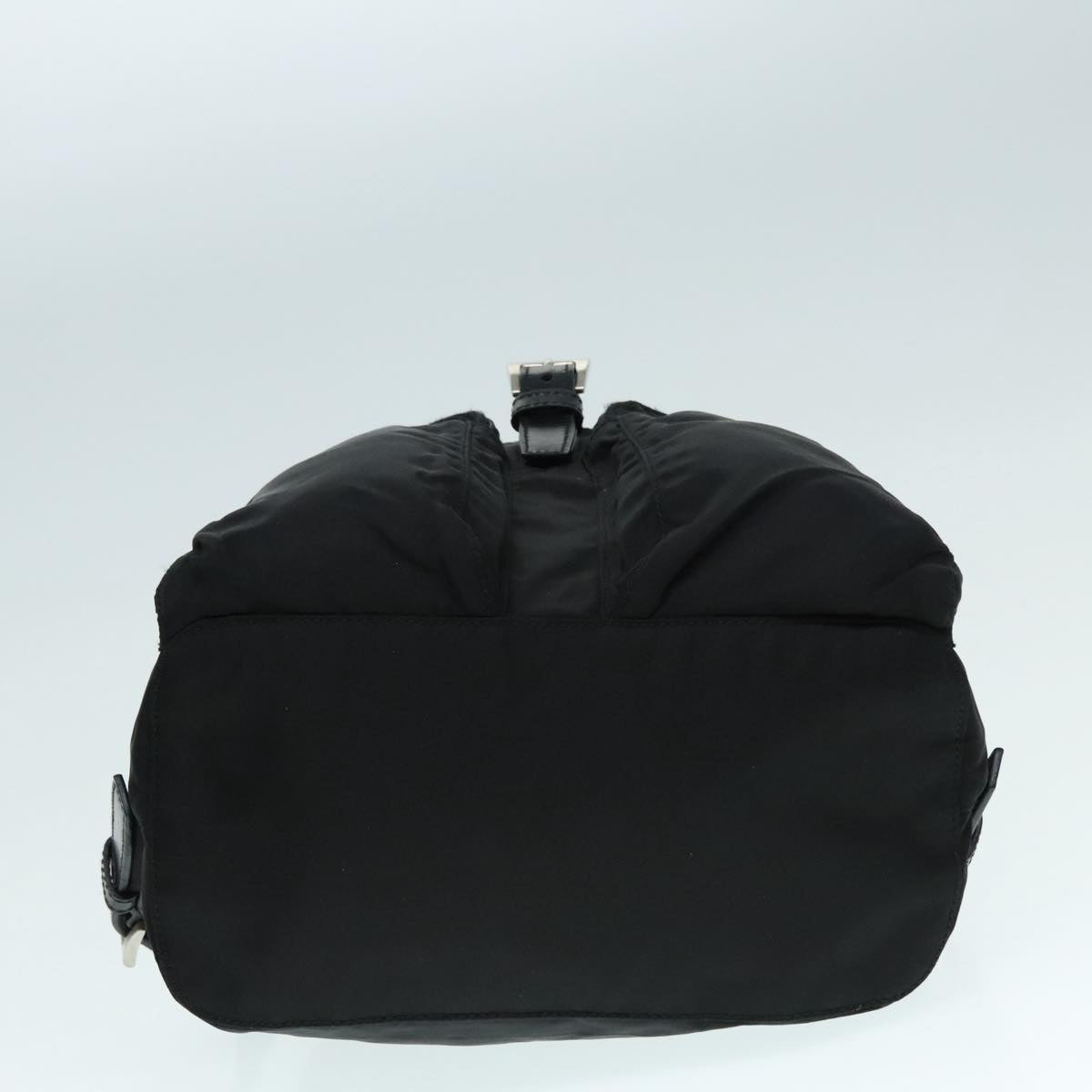 PRADA Backpack Nylon Black Silver Auth 89036