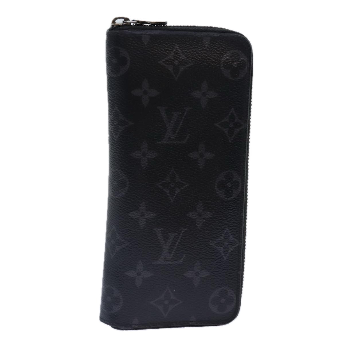 LOUIS VUITTON Monogram Eclipse Zippy Wallet Vertical Wallet M62295 Auth 89056