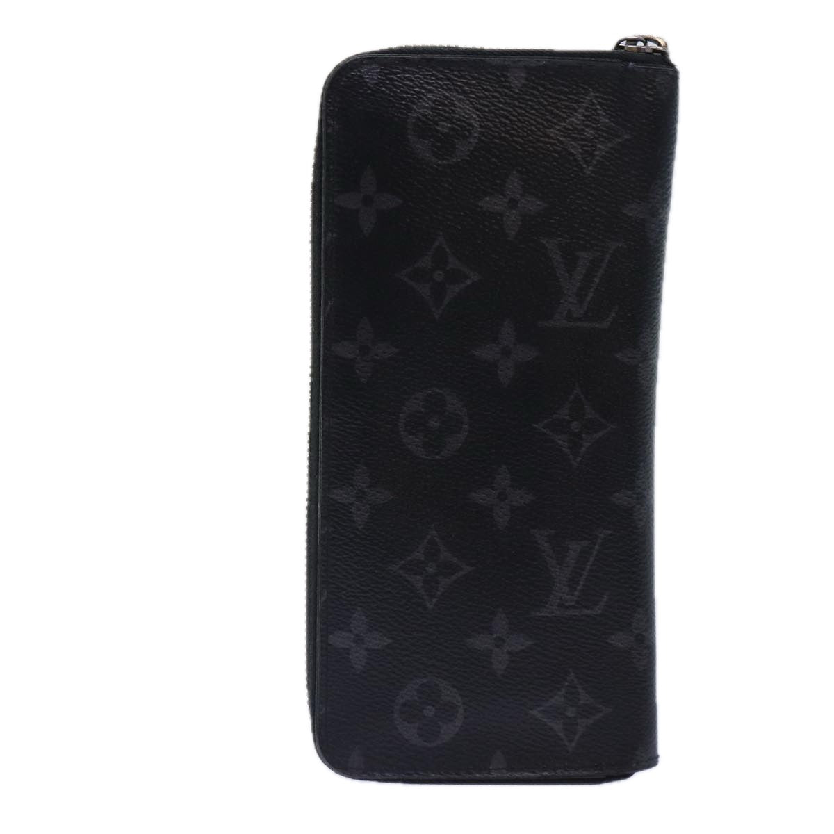 LOUIS VUITTON Monogram Eclipse Zippy Wallet Vertical Wallet M62295 Auth 89056