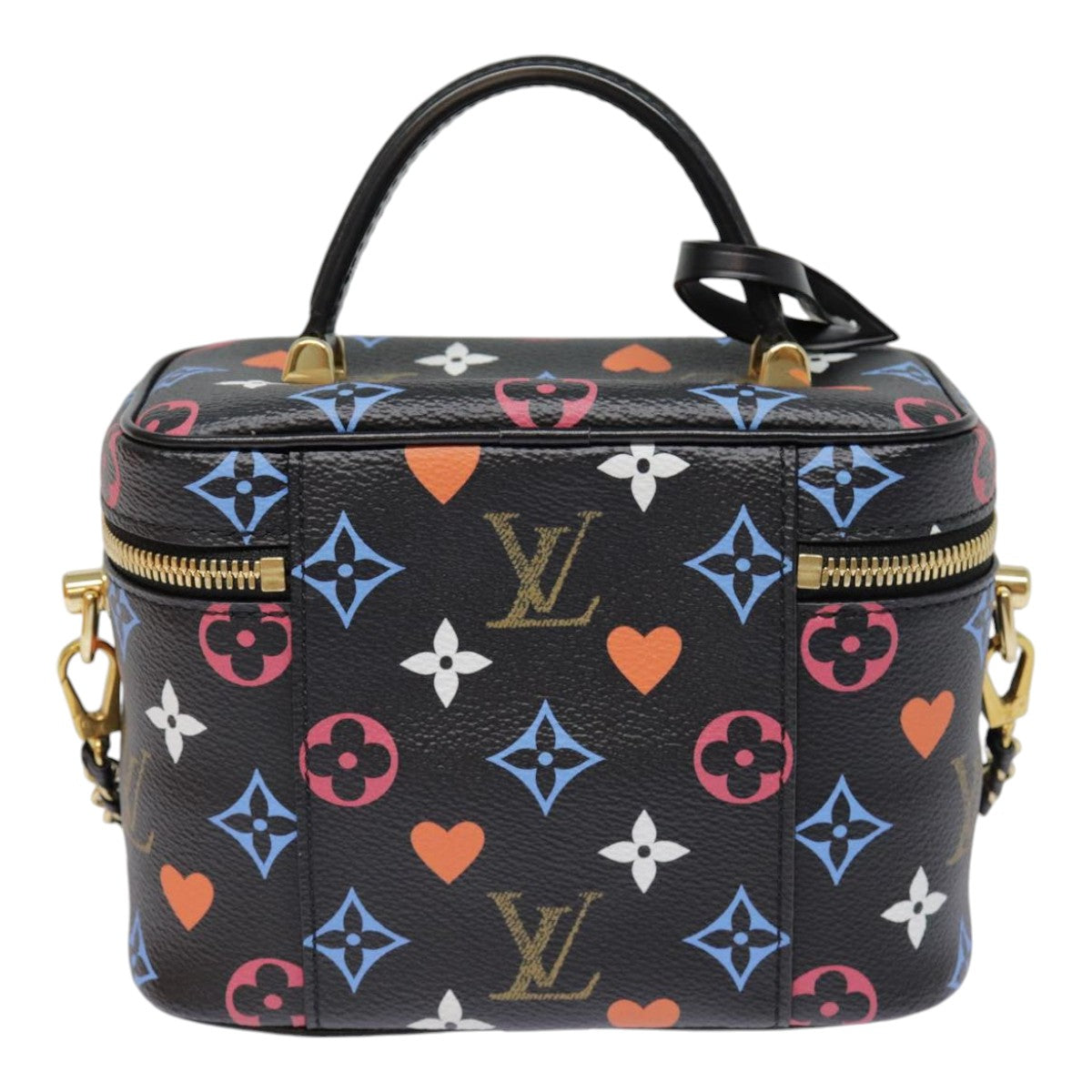 LOUIS VUITTON Monogram Game On Vanity PM Hand Bag Black M57482 LV Auth 89082S