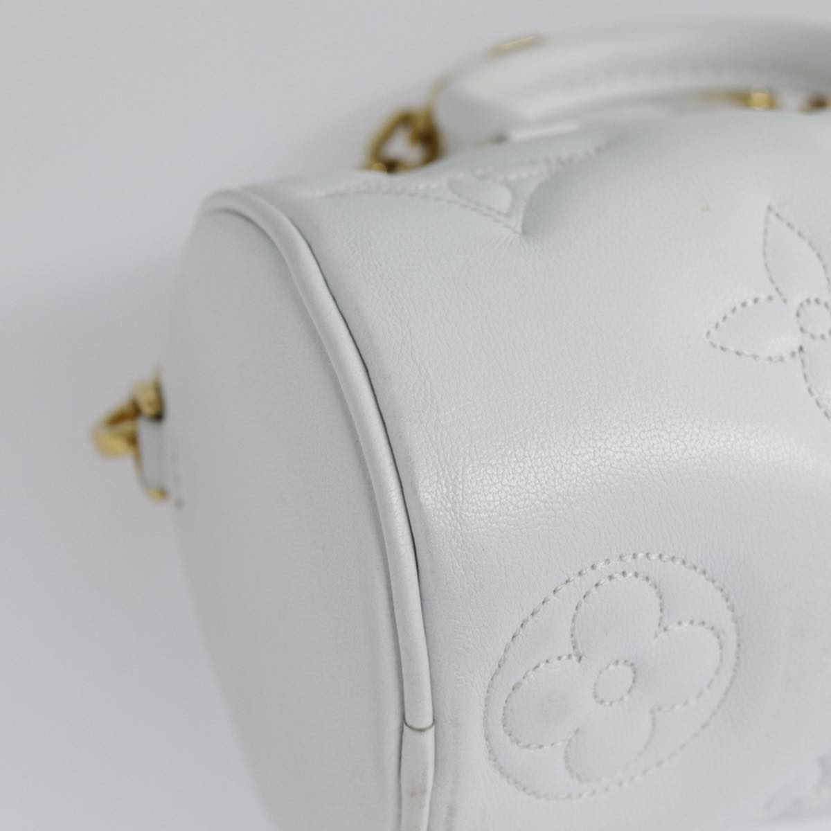 LOUIS VUITTON Bubble Glam Papillon BB Hand Bag Snow M59827 LV Auth 89083SA