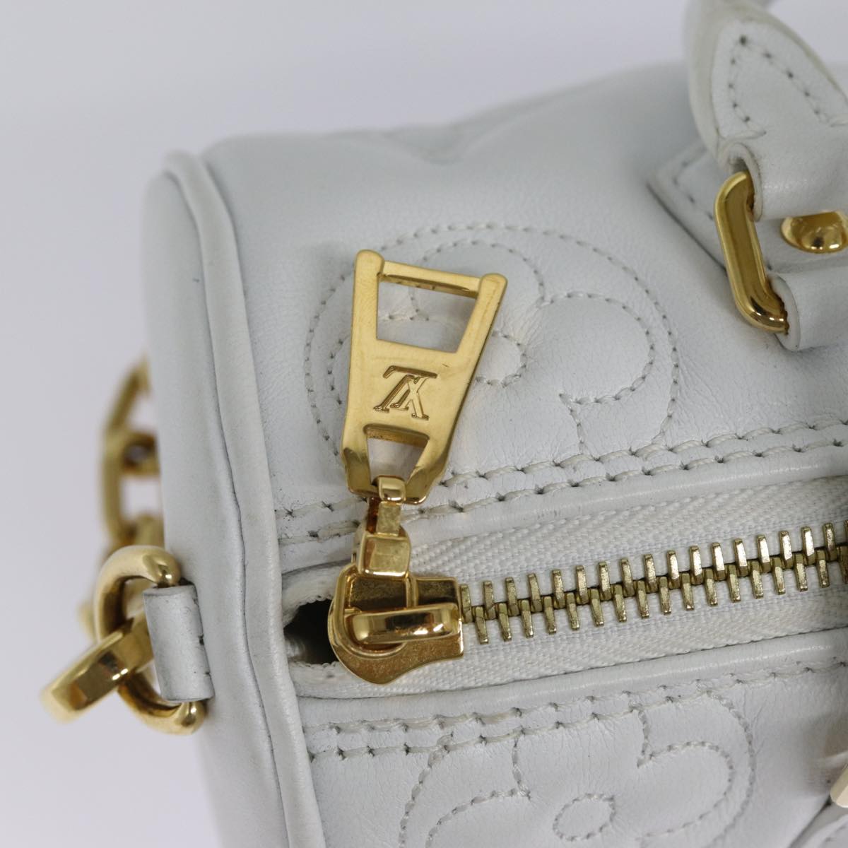 LOUIS VUITTON Bubble Glam Papillon BB Hand Bag Snow M59827 LV Auth 89083SA