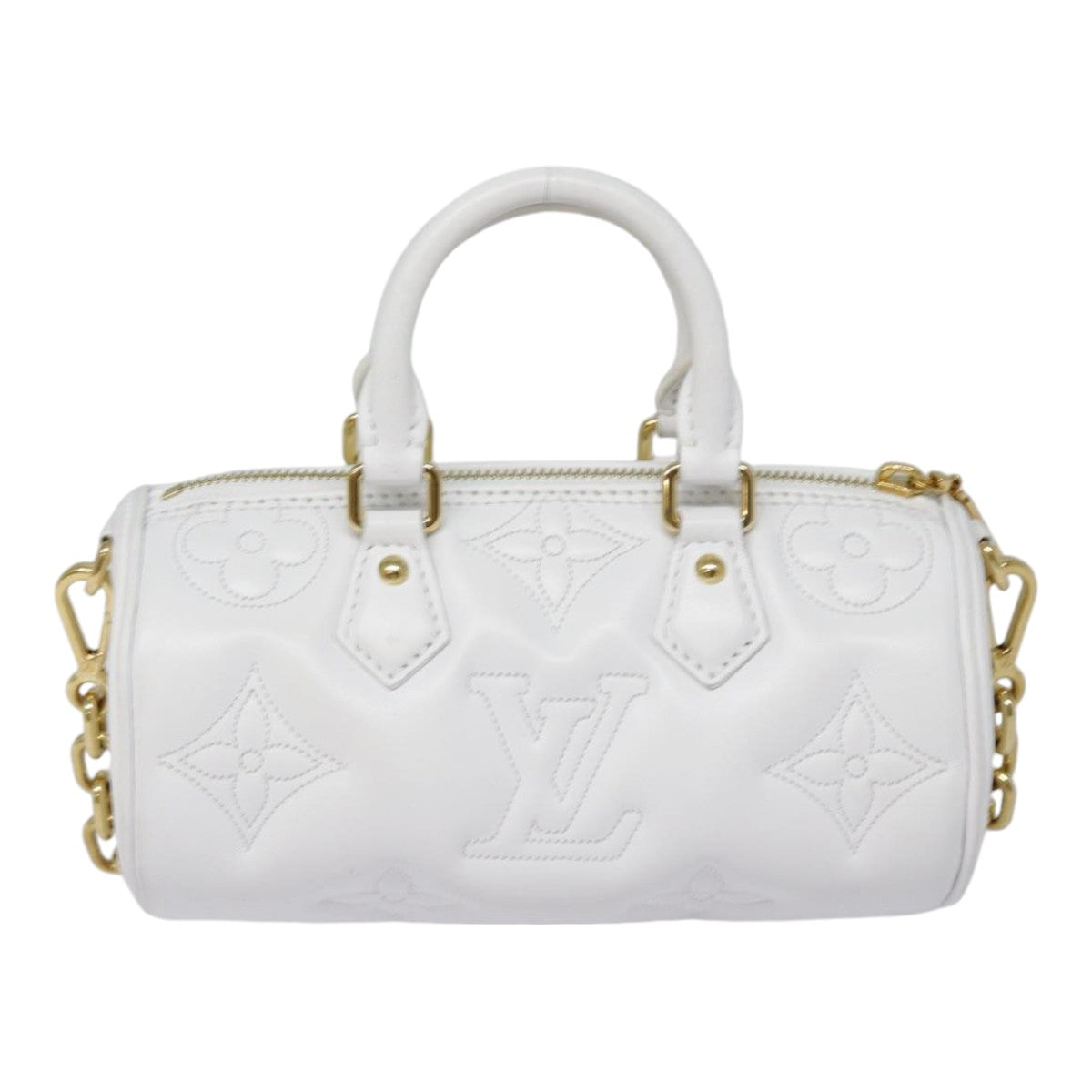 LOUIS VUITTON Bubble Glam Papillon BB Hand Bag Snow M59827 LV Auth 89083SA