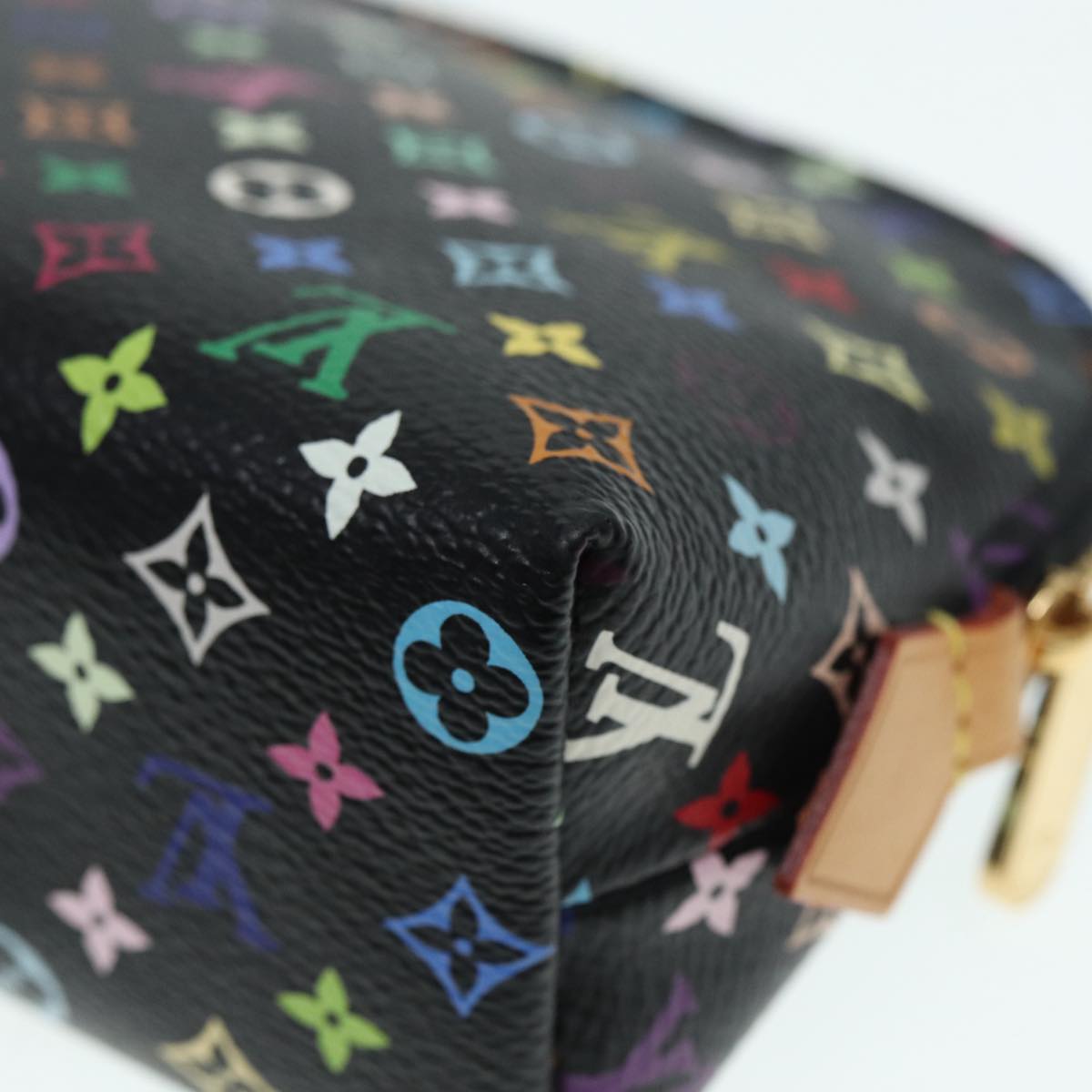 LOUIS VUITTON Monogram Multicolor Pochette Cosmetic Pouch M47355 LV Auth 89104