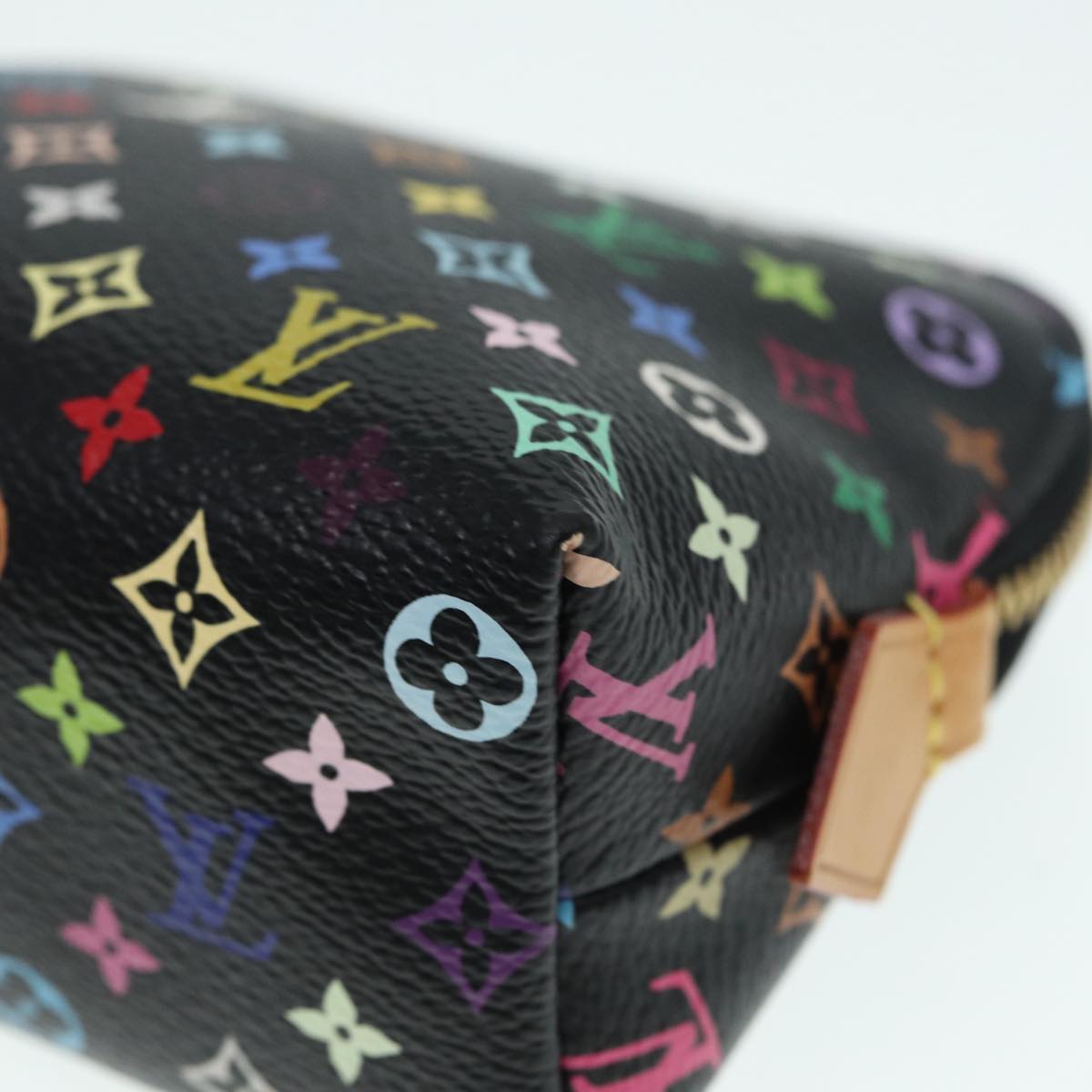 LOUIS VUITTON Monogram Multicolor Pochette Cosmetic Pouch M47355 LV Auth 89104