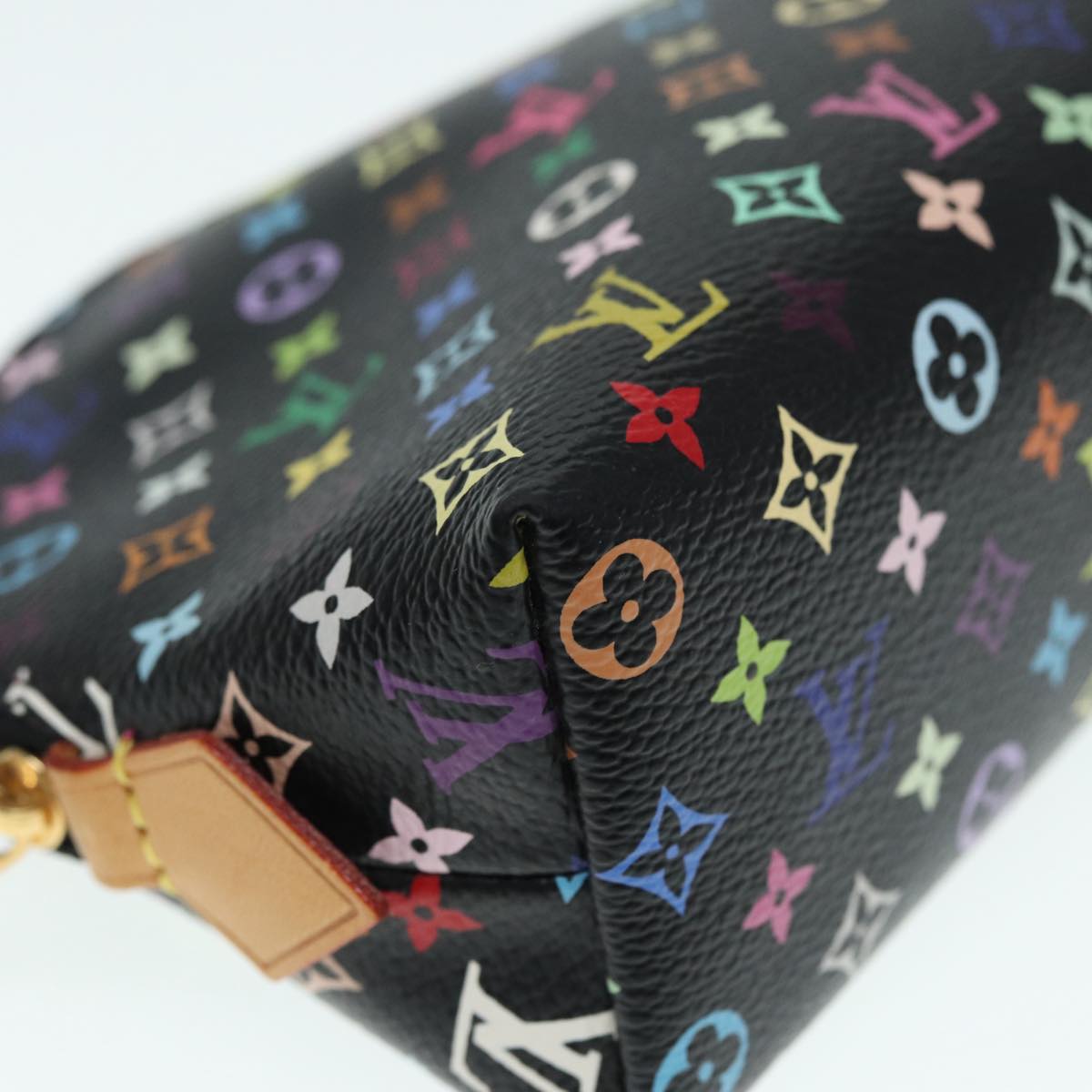 LOUIS VUITTON Monogram Multicolor Pochette Cosmetic Pouch M47355 LV Auth 89104