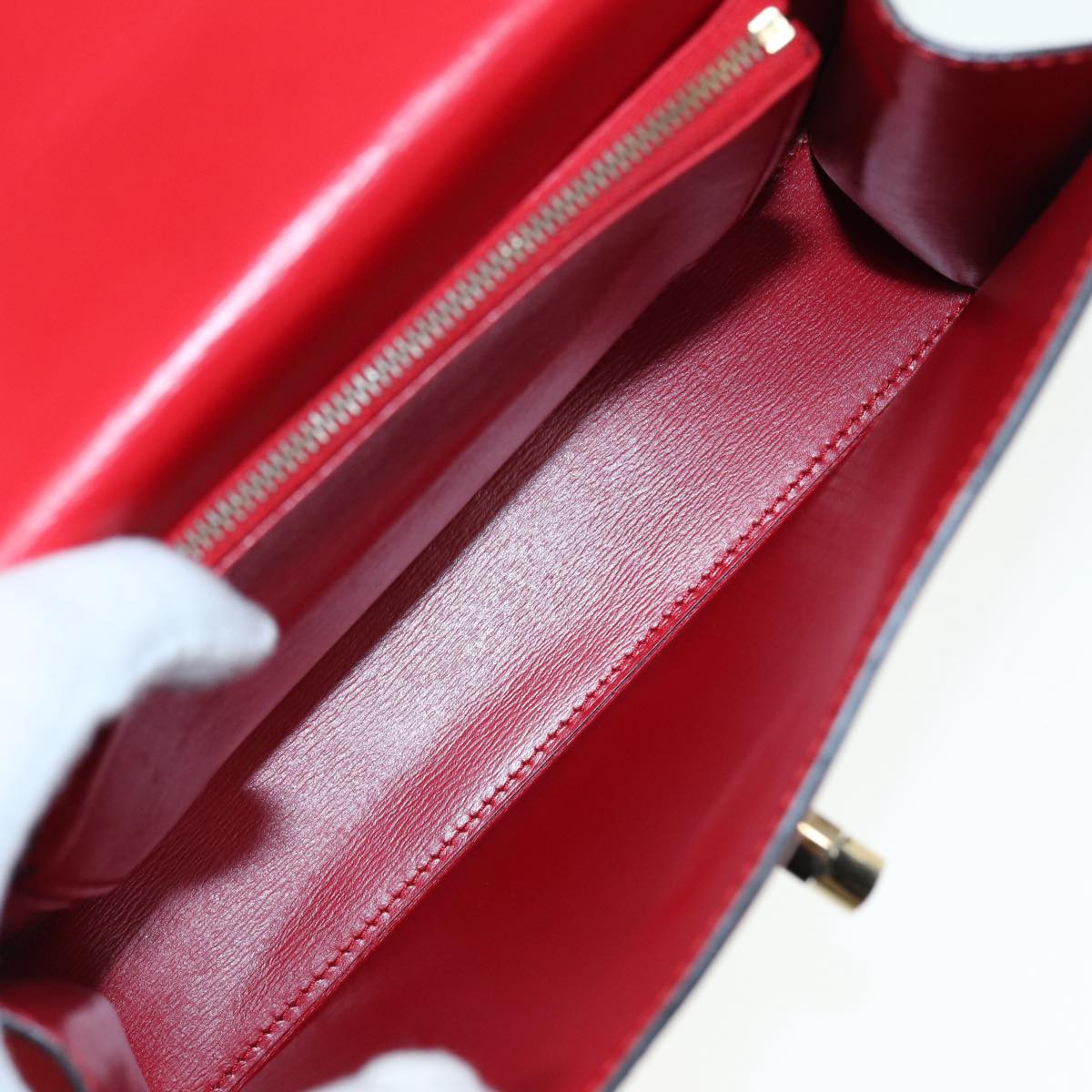 LOUIS VUITTON Epi Malesherbes Hand Bag Red M52377 LV Auth 89112