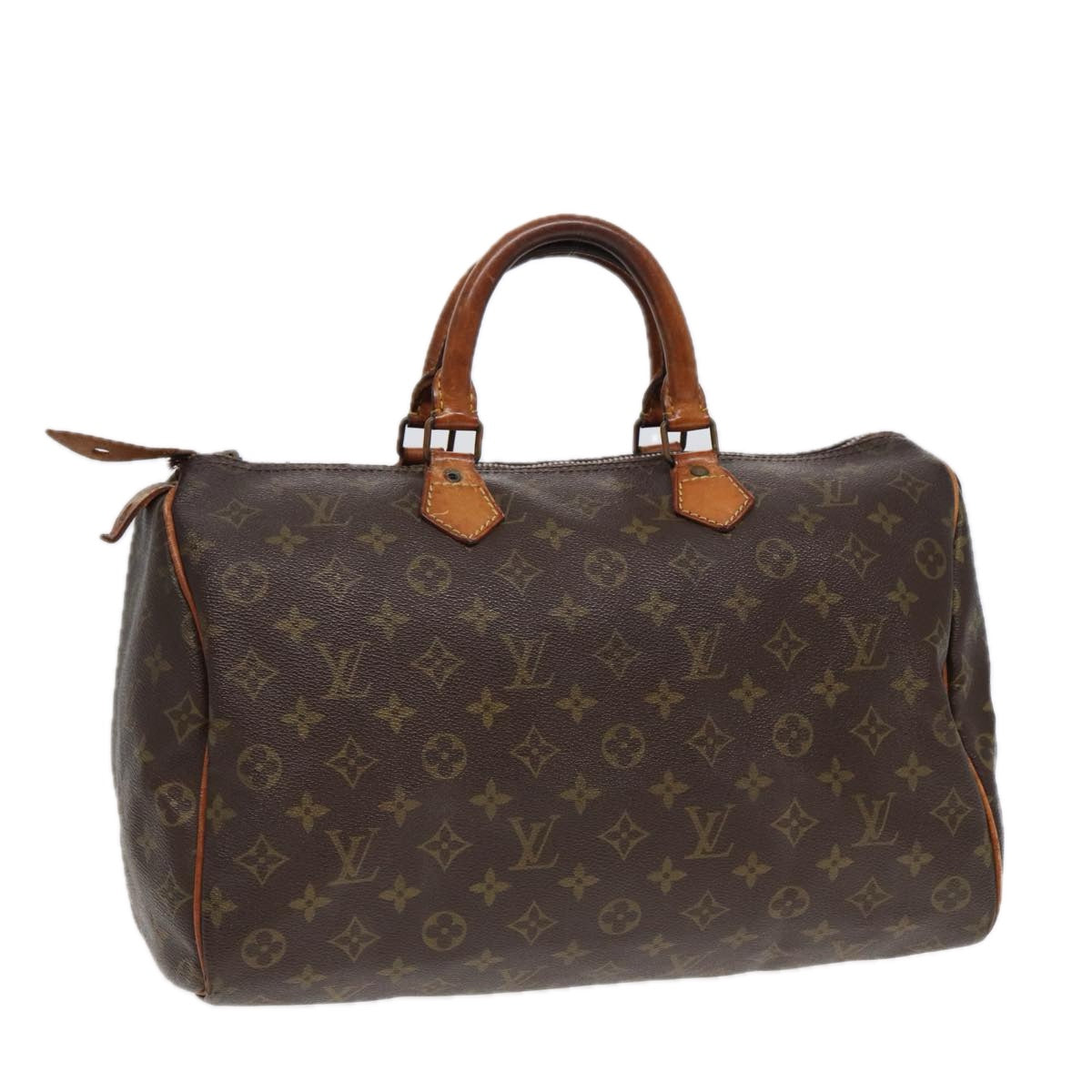 LOUIS VUITTON Monogram Speedy 35 Hand Bag M41524 LV Auth 89127