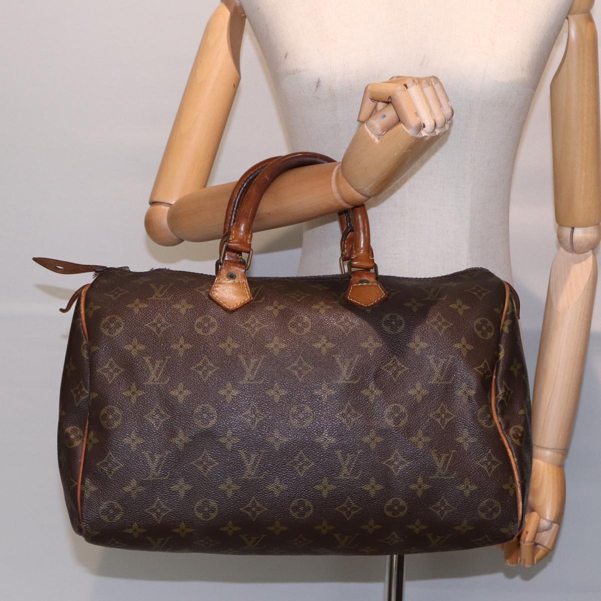 LOUIS VUITTON Monogram Speedy 35 Hand Bag M41524 LV Auth 89127