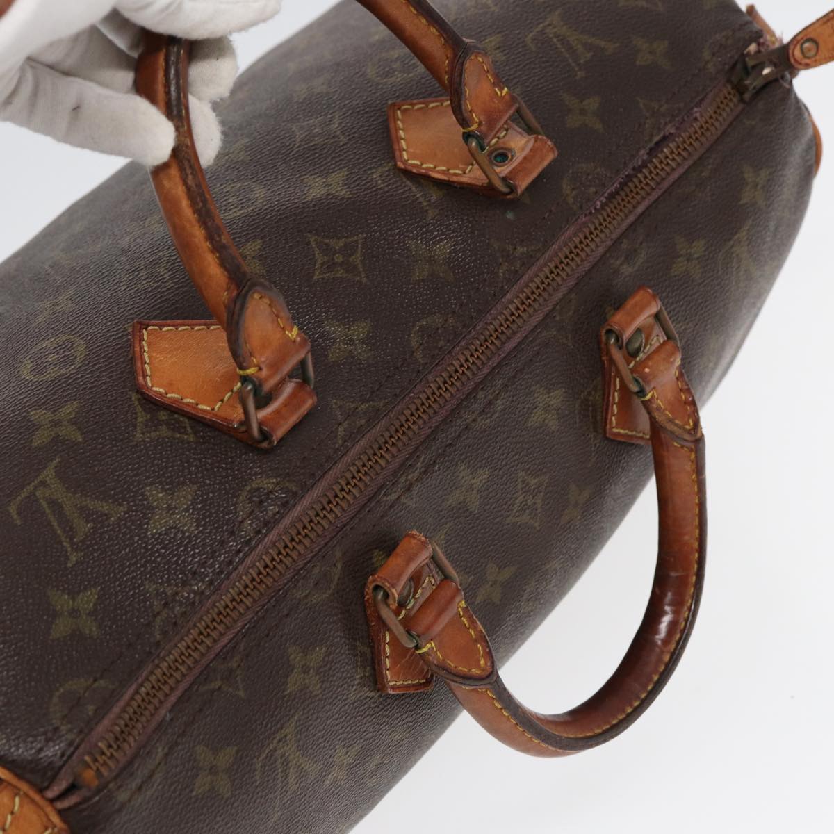 LOUIS VUITTON Monogram Speedy 35 Hand Bag M41524 LV Auth 89127