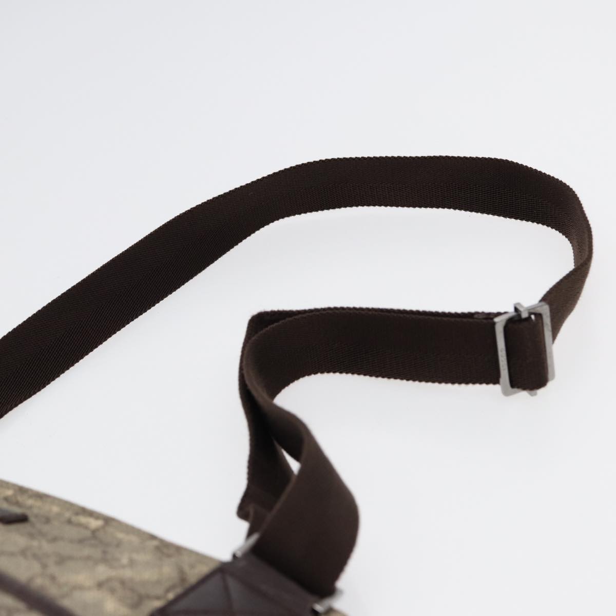 GUCCI GG Supreme Shoulder Bag PVC Leather Beige Silver 141626 Auth 89139