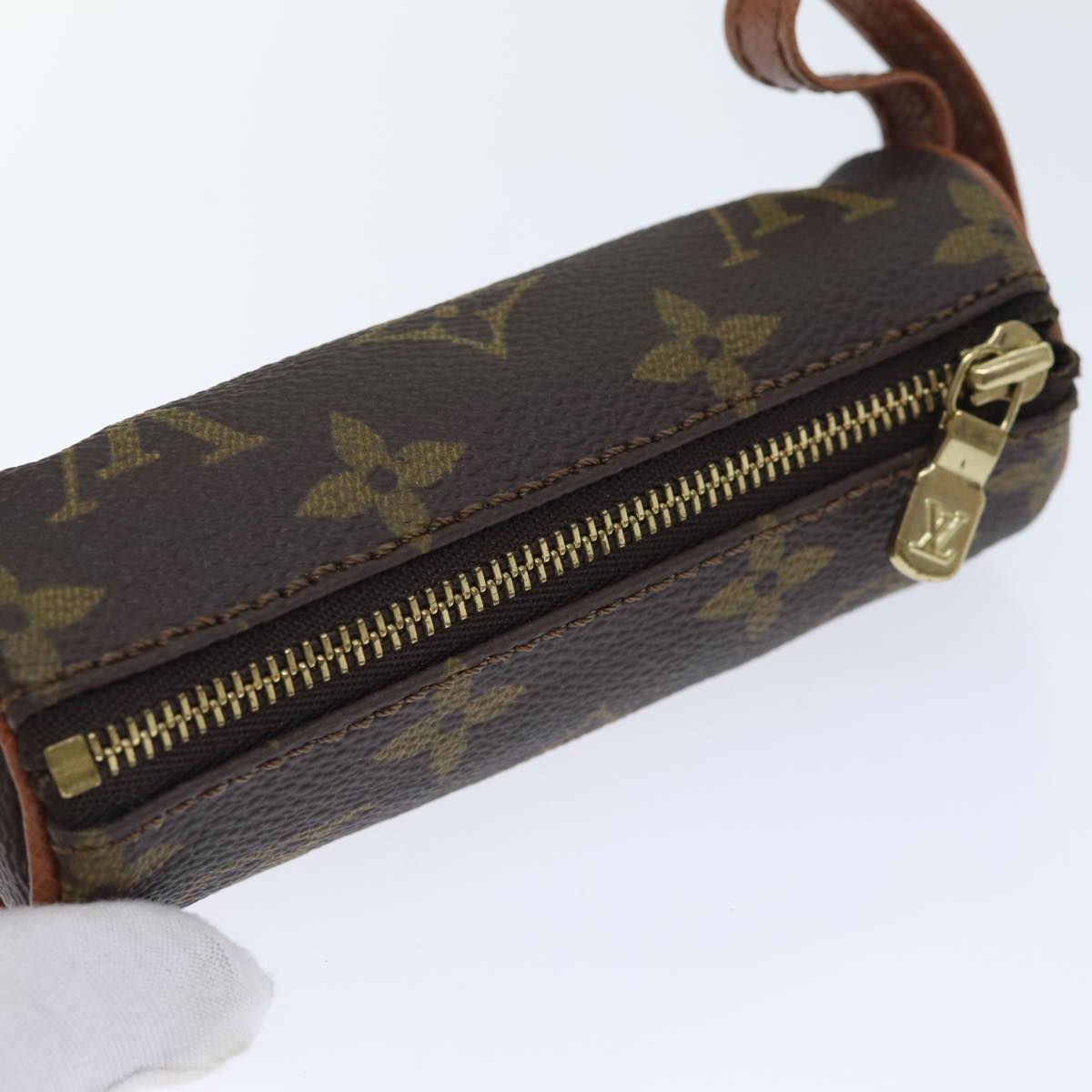 LOUIS VUITTON Monogram Etui 3 Ball de Golf Pouch M58249 LV Auth 89161