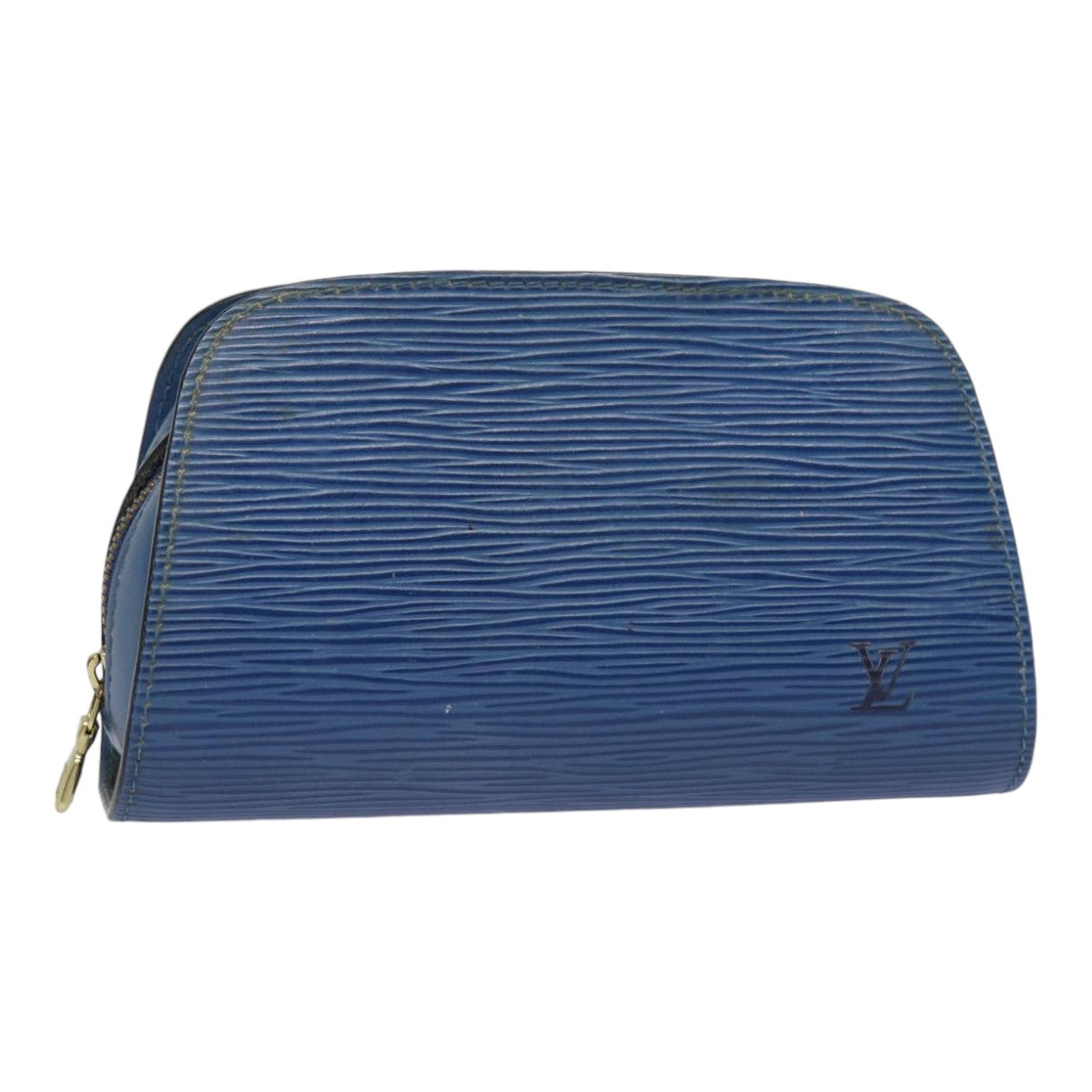 LOUIS VUITTON Epi Dauphine PM Pouch Blue M48445 LV Auth 89185