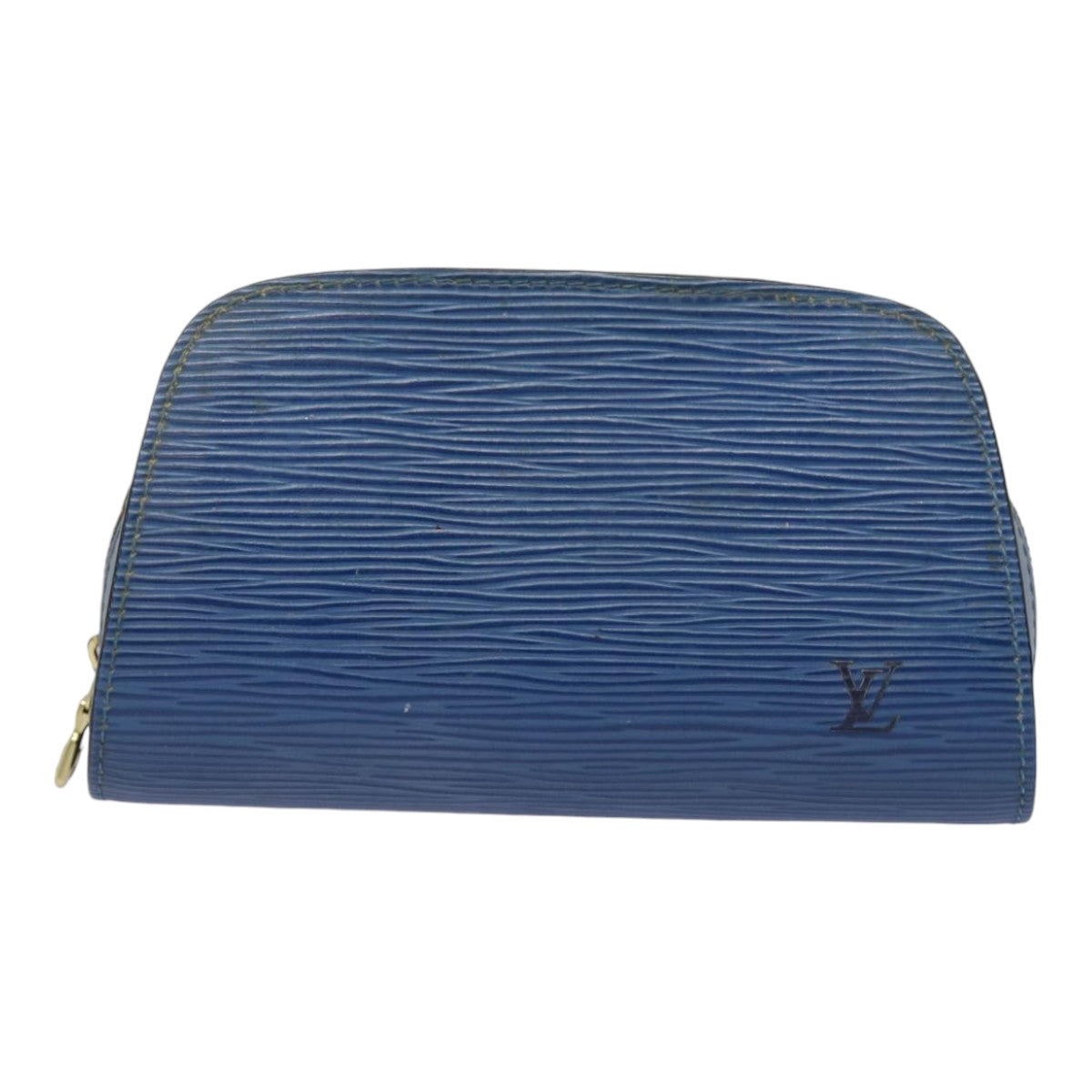 LOUIS VUITTON Epi Dauphine PM Pouch Blue M48445 LV Auth 89185