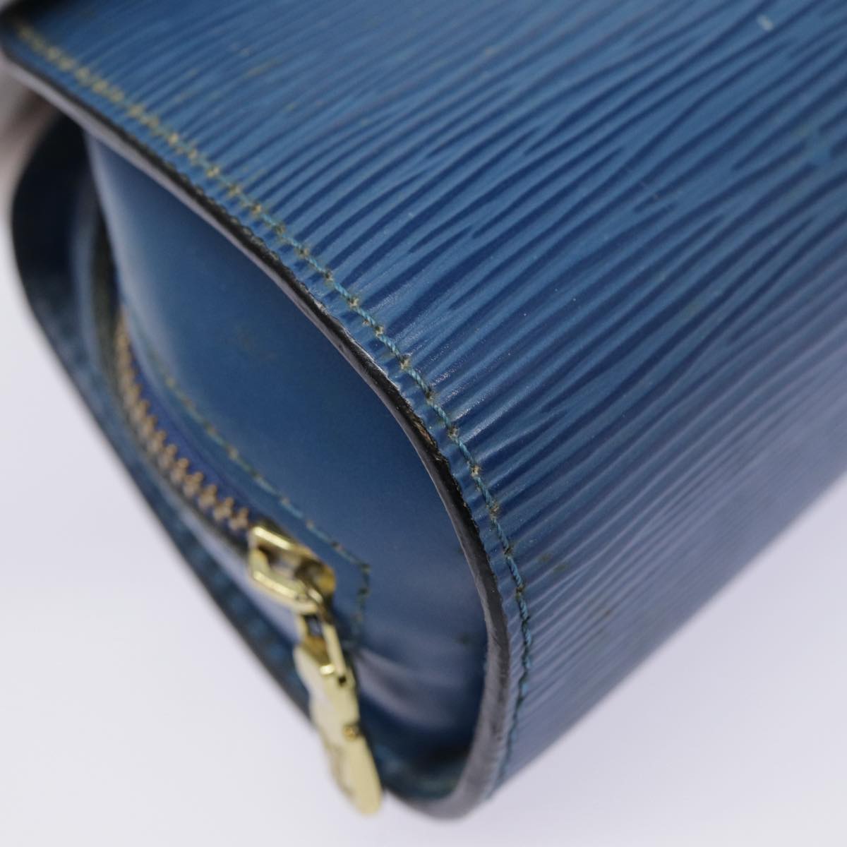 LOUIS VUITTON Epi Dauphine PM Pouch Blue M48445 LV Auth 89185