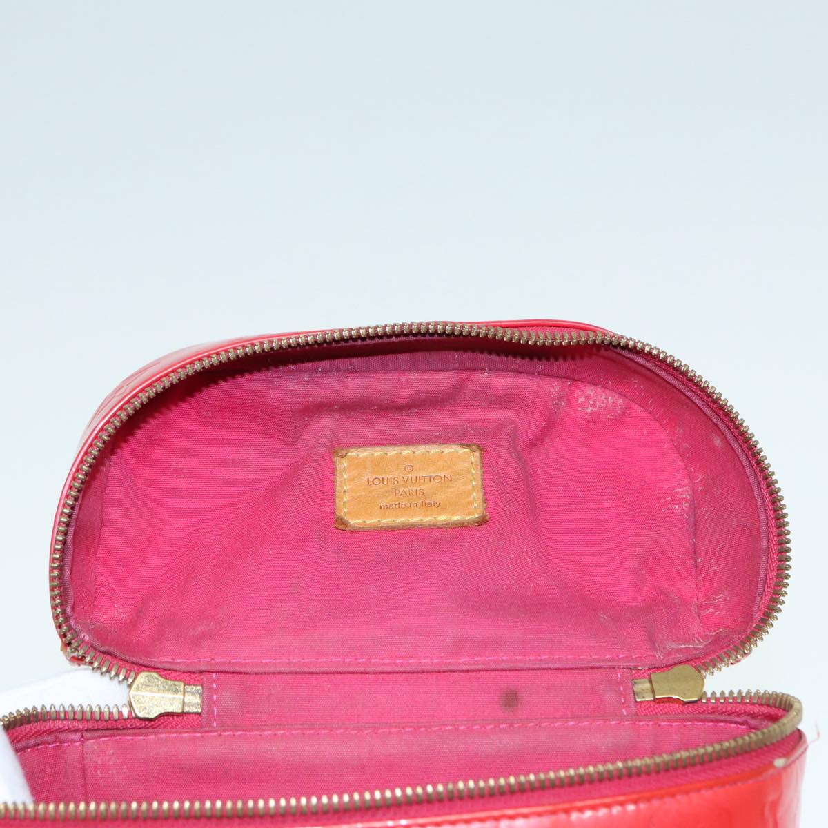 LOUIS VUITTON Monogram Vernis Sullivan Vertical Bag Pink M91259 LV Auth 89190