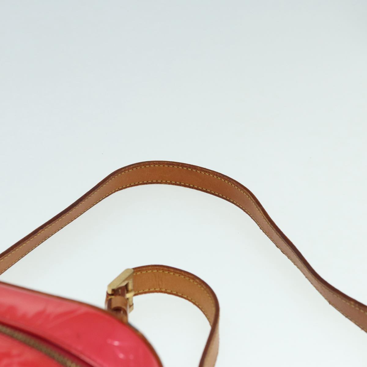 LOUIS VUITTON Monogram Vernis Sullivan Vertical Bag Pink M91259 LV Auth 89190