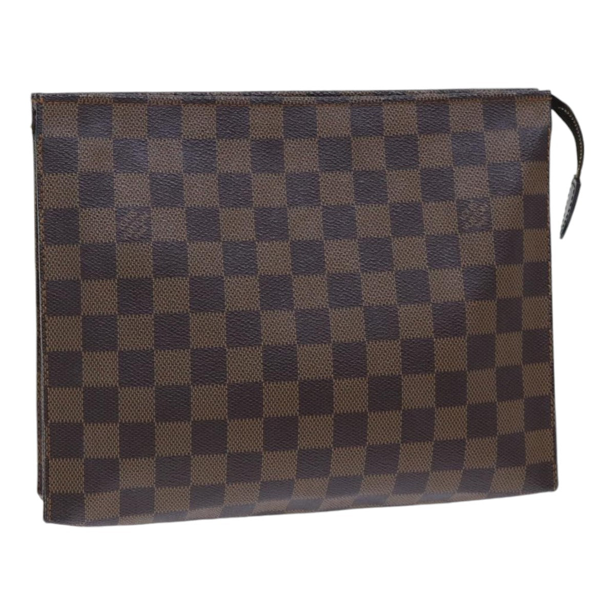 LOUIS VUITTON Damier Ebene Poche Toilette 26 Pouch N47543 LV Auth 89211