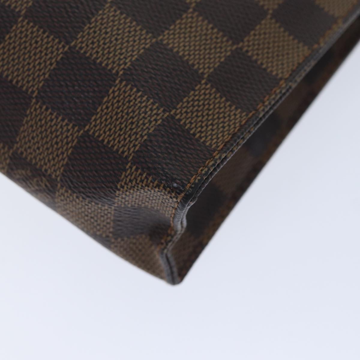 LOUIS VUITTON Damier Ebene Poche Toilette 26 Pouch N47543 LV Auth 89211