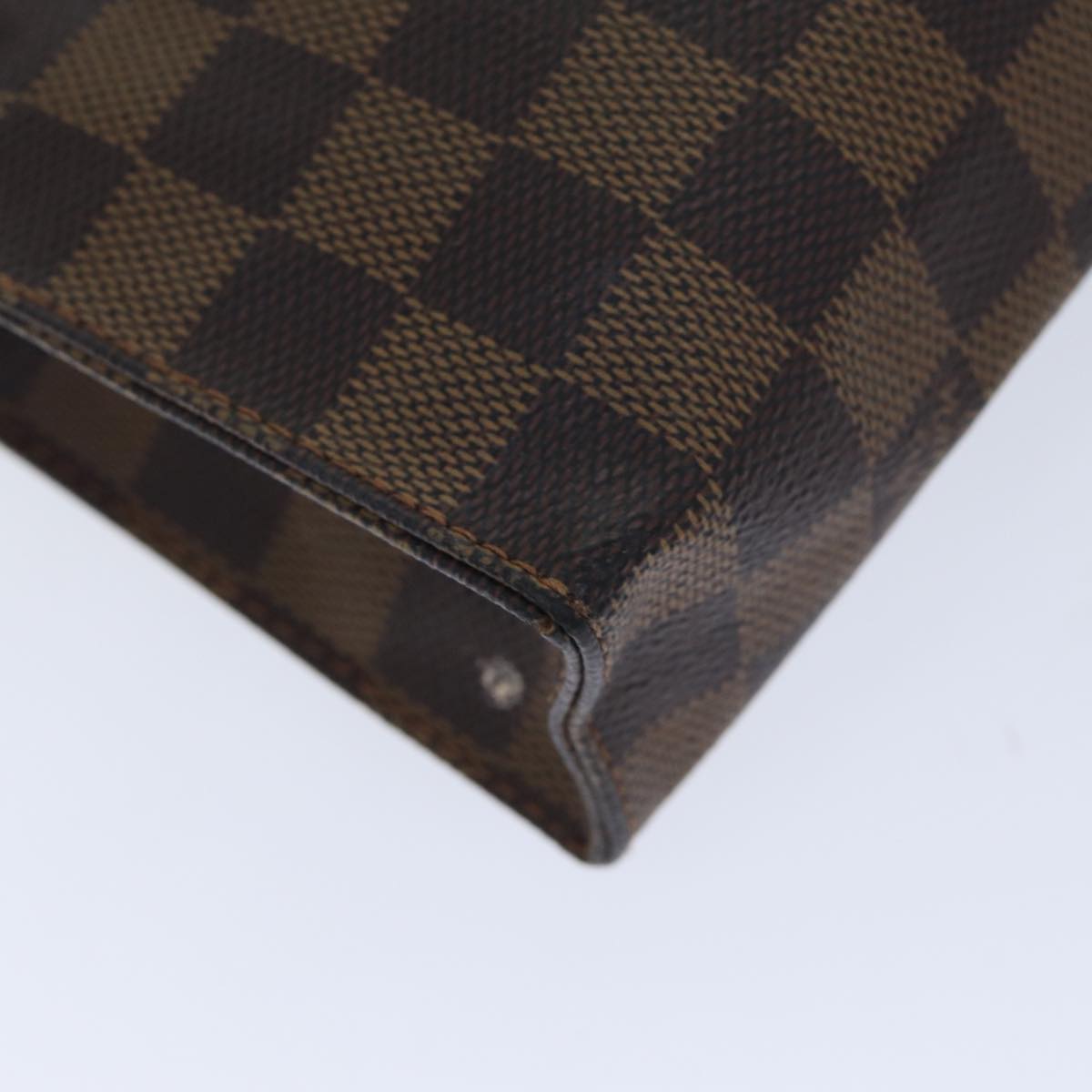 LOUIS VUITTON Damier Ebene Poche Toilette 26 Pouch N47543 LV Auth 89211