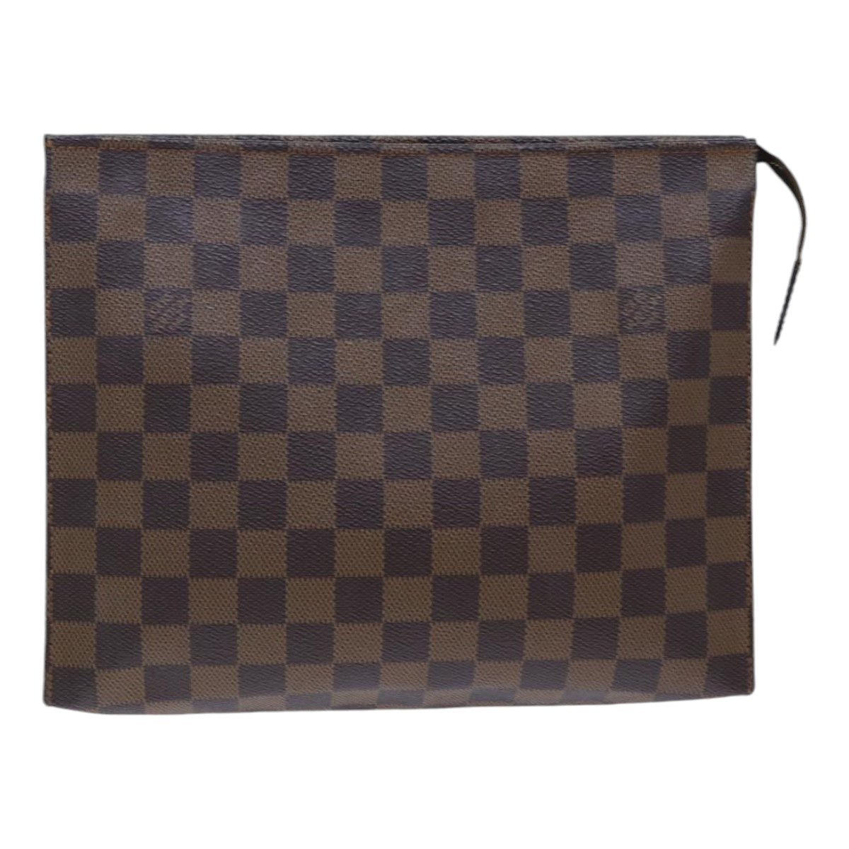 LOUIS VUITTON Damier Ebene Poche Toilette 26 Pouch N47543 LV Auth 89211