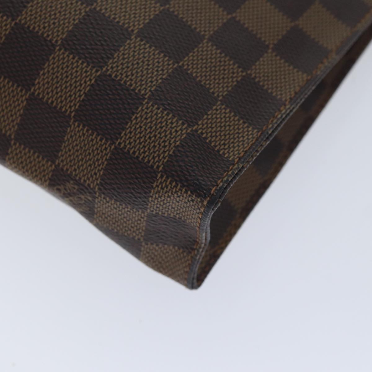 LOUIS VUITTON Damier Ebene Poche Toilette 26 Pouch N47543 LV Auth 89211