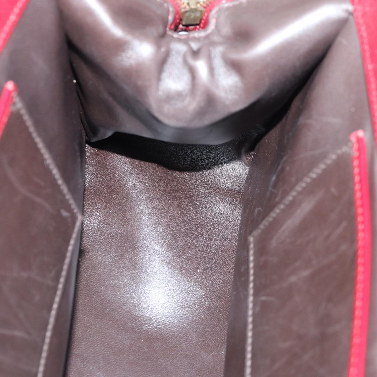 GUCCI Hand Bag Leather Limited To 300 Pieces Red Black gold 02684 Auth 89249A