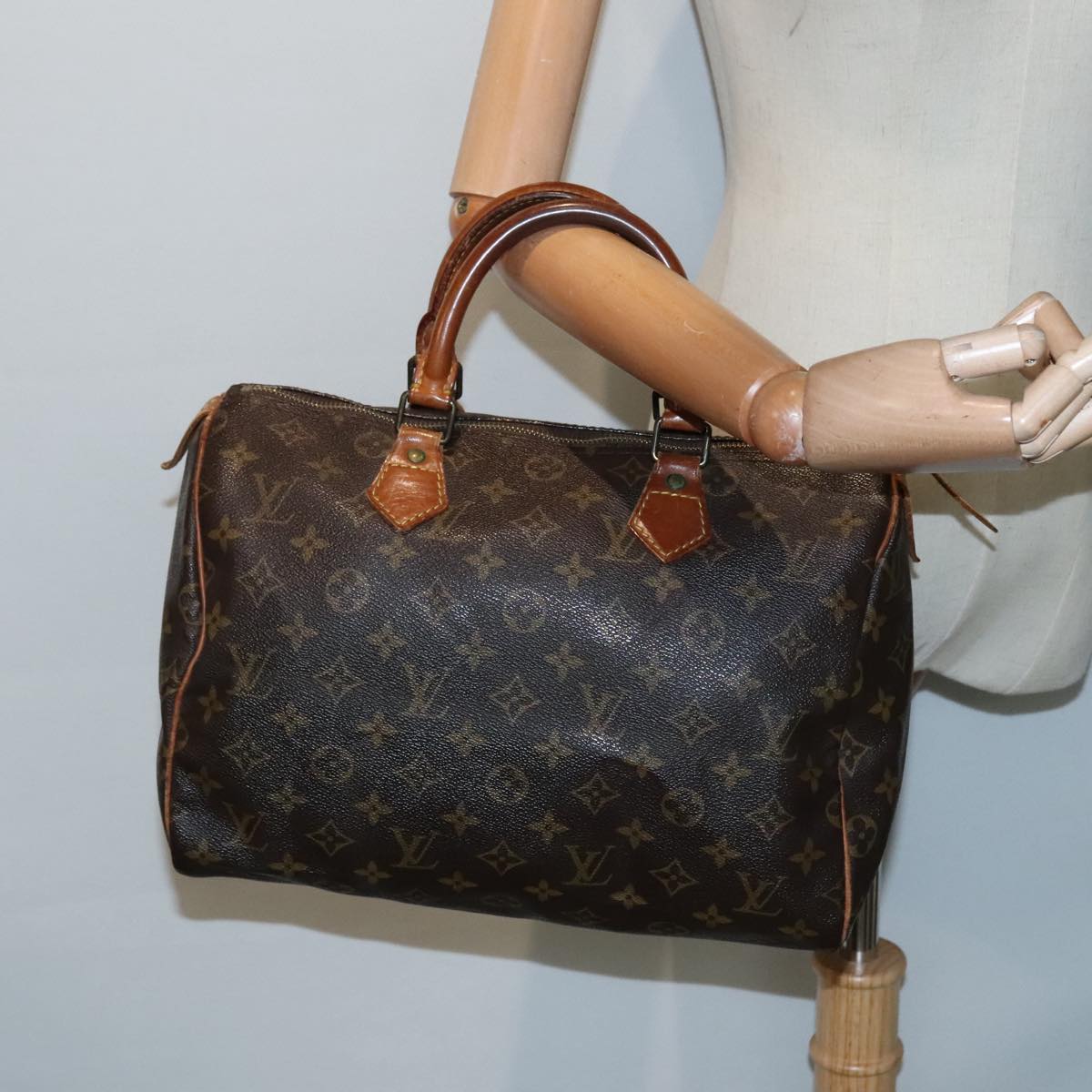 LOUIS VUITTON Monogram Speedy 30 Hand Bag M41526 LV Auth 89254