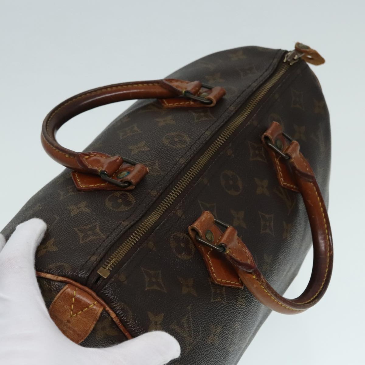 LOUIS VUITTON Monogram Speedy 30 Hand Bag M41526 LV Auth 89254