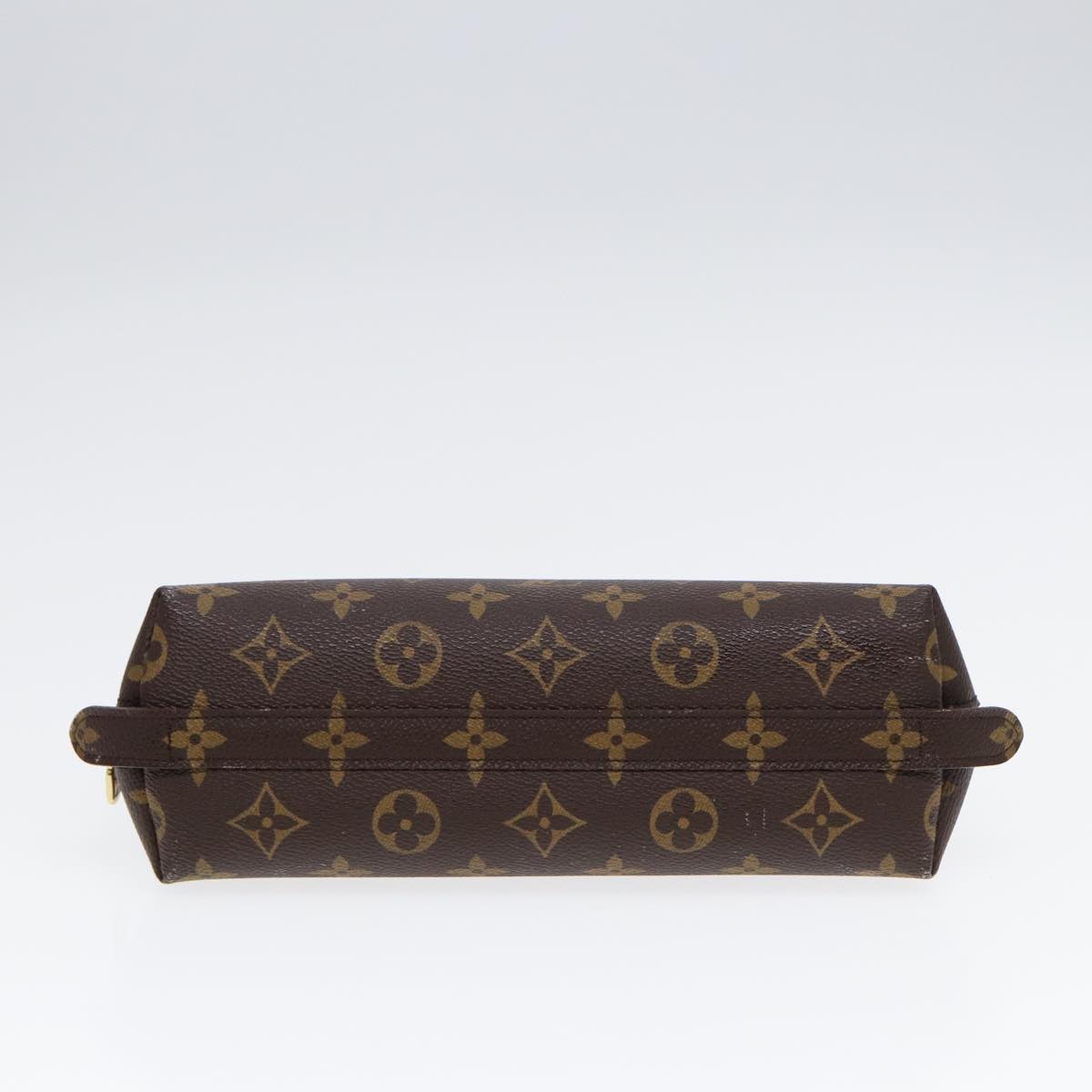 LOUIS VUITTON Monogram Trousse Demi Ronde Cosmetic Pouch M47520 LV Auth 89289