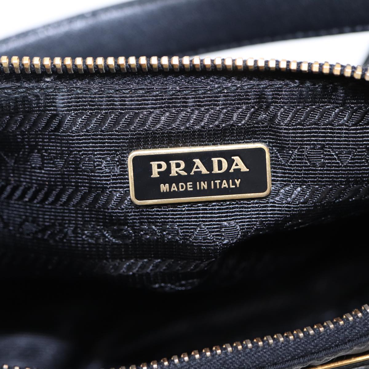 PRADA Accessory Pouch Nylon Black Auth 89321