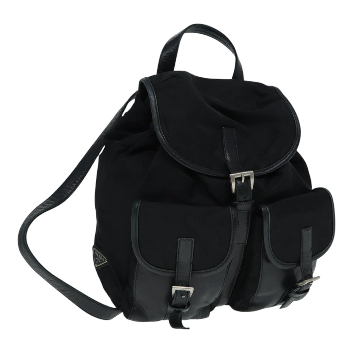 PRADA Backpack Nylon Black Auth 89322