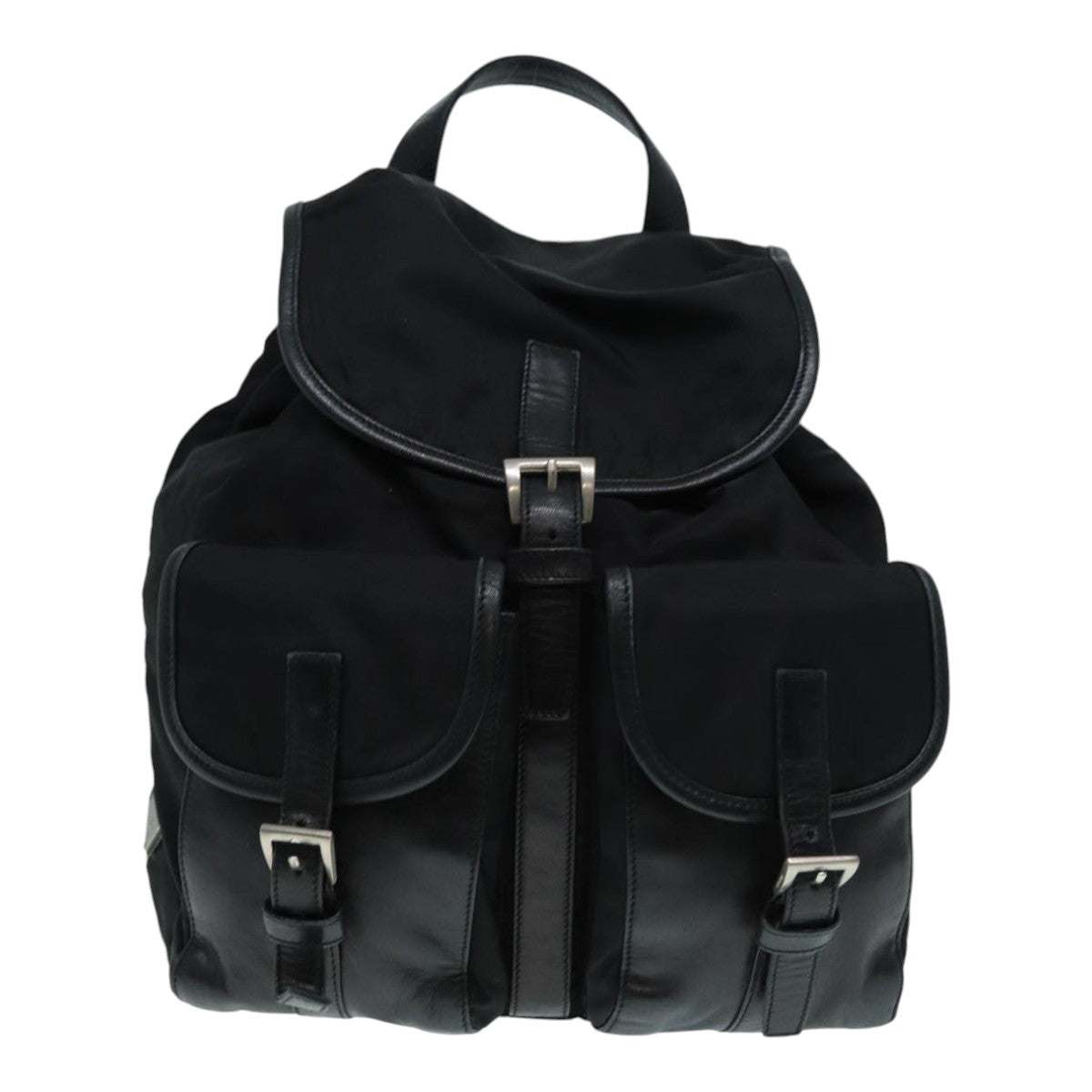 PRADA Backpack Nylon Black Auth 89322