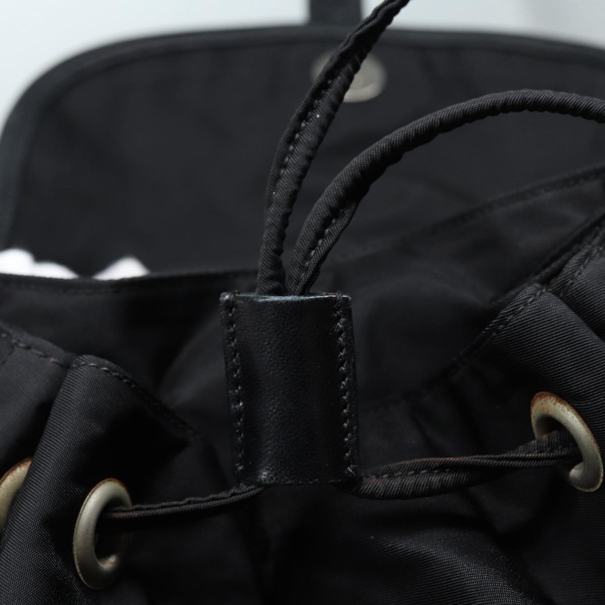 PRADA Backpack Nylon Black Auth 89322