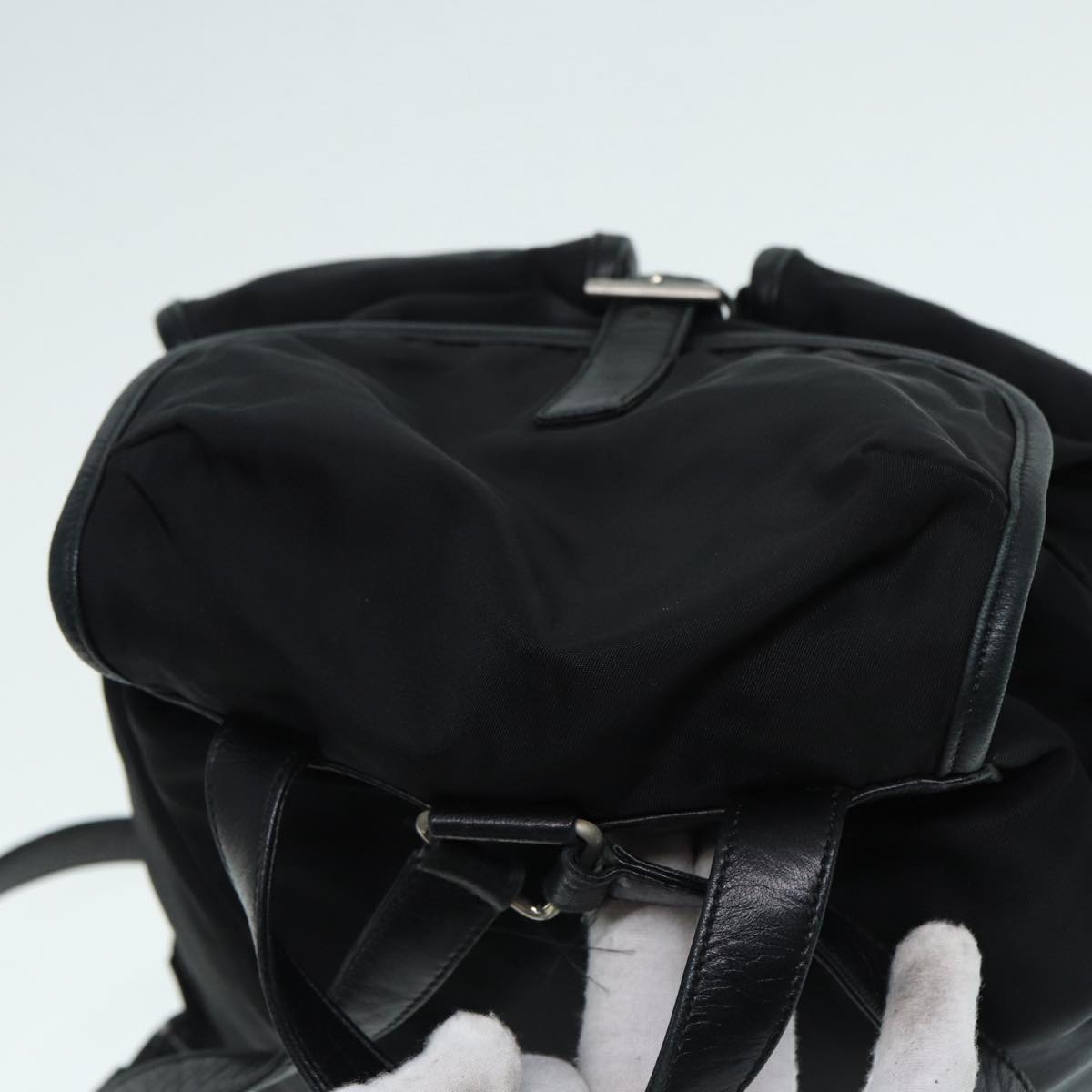 PRADA Backpack Nylon Black Auth 89322