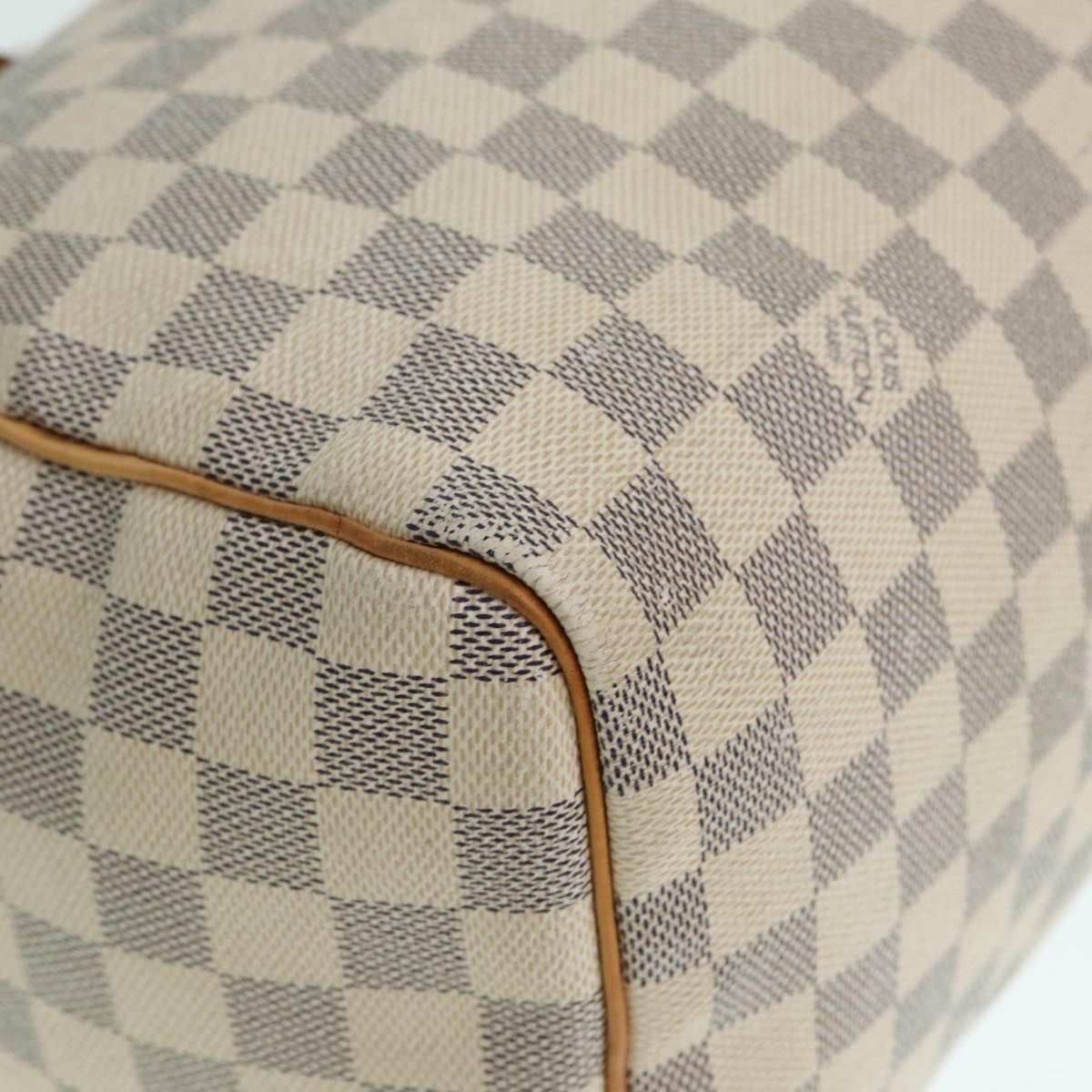 LOUIS VUITTON Damier Azur Speedy 30 Hand Bag N41533 LV Auth 89326