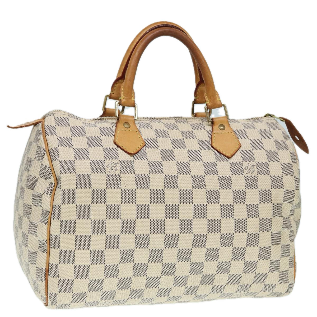 LOUIS VUITTON Damier Azur Speedy 30 Hand Bag N41533 LV Auth 89326