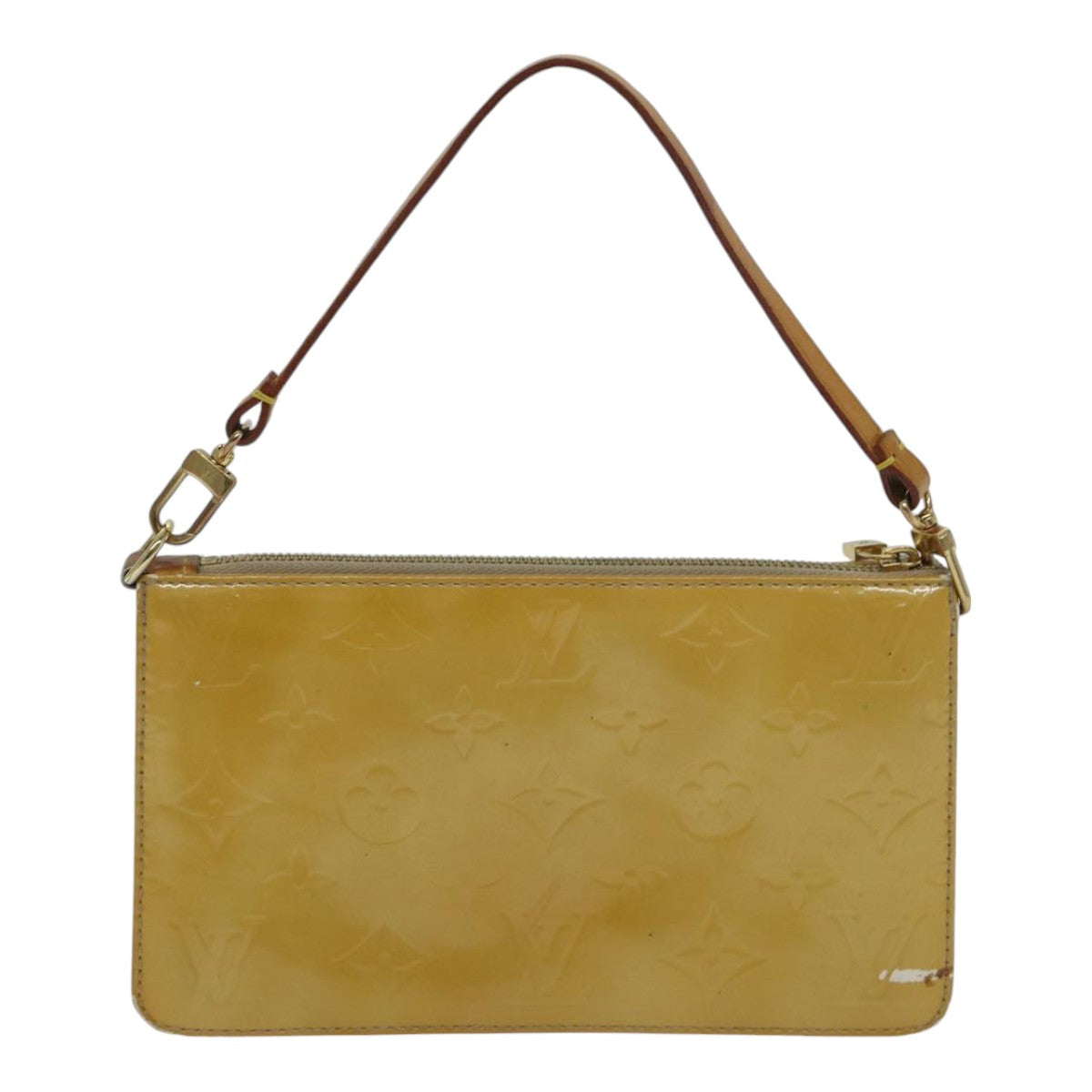 LOUIS VUITTON Monogram Vernis Lexington Accessory Pouch Beige M91010 Auth 89339