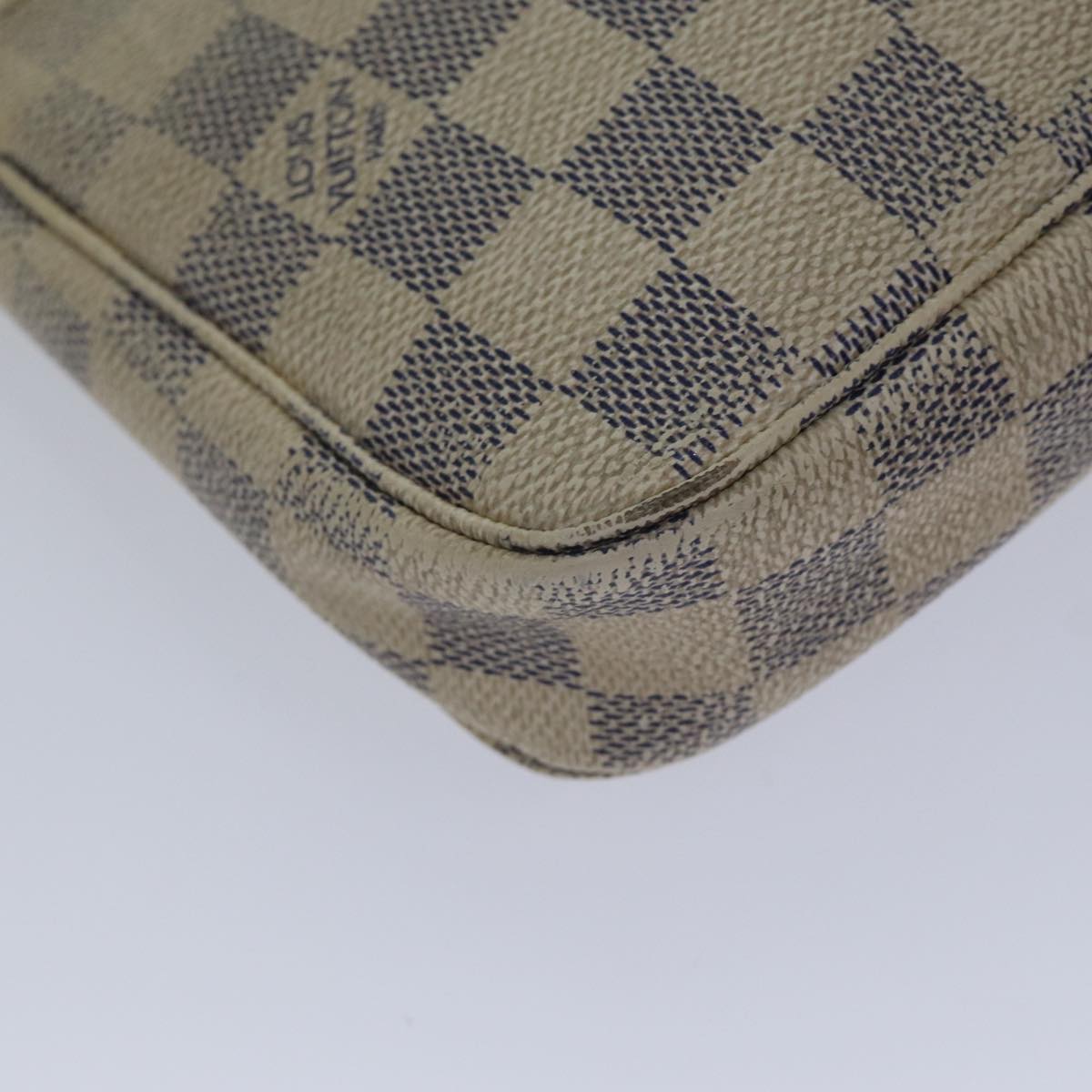 LOUIS VUITTON Damier Azur Pochette Accessoires Pouch N51986 LV Auth 89340