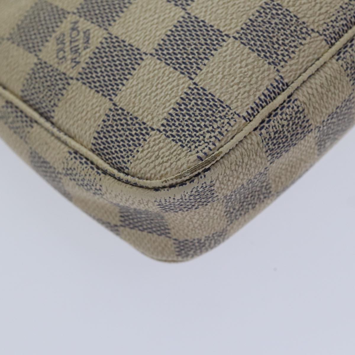 LOUIS VUITTON Damier Azur Pochette Accessoires Pouch N51986 LV Auth 89340