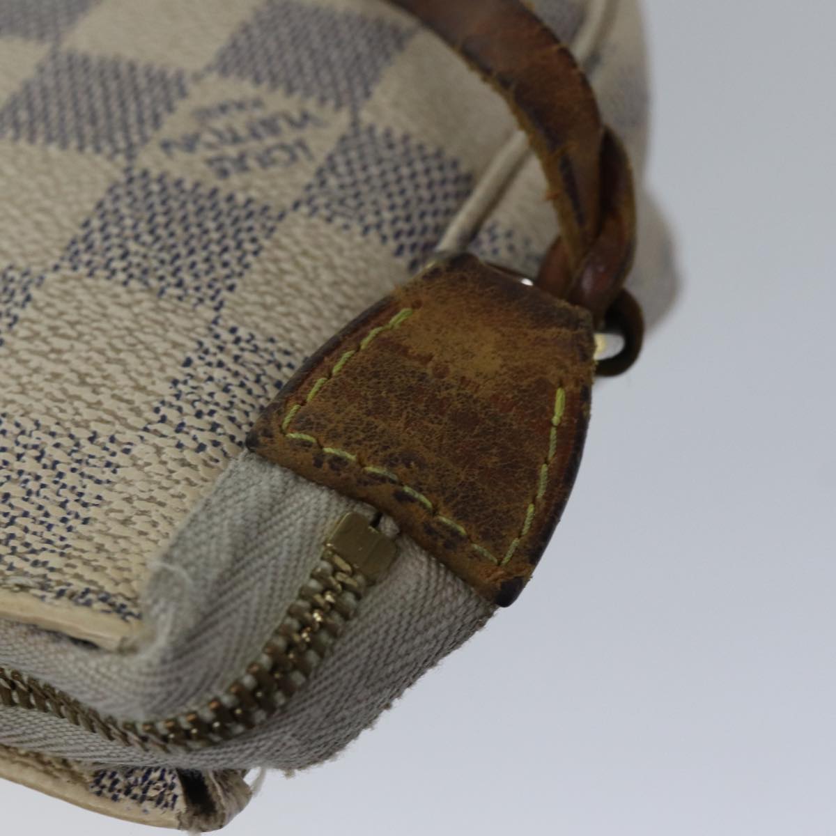 LOUIS VUITTON Damier Azur Pochette Accessoires Pouch N51986 LV Auth 89340