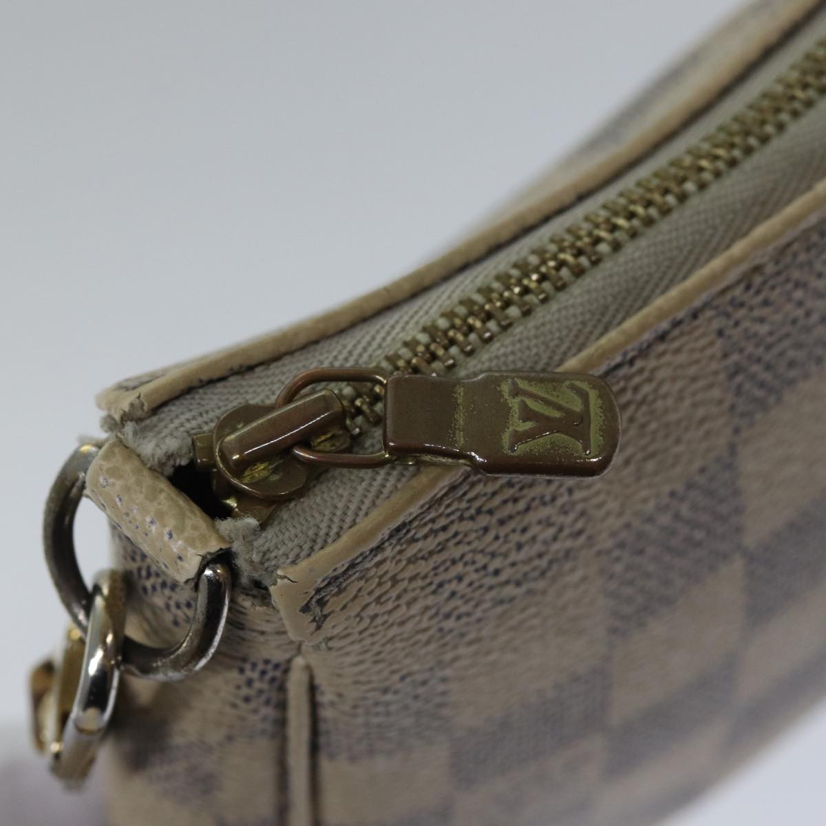 LOUIS VUITTON Damier Azur Pochette Accessoires Pouch N51986 LV Auth 89340