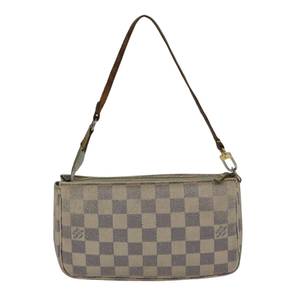 LOUIS VUITTON Damier Azur Pochette Accessoires Pouch N51986 LV Auth 89340