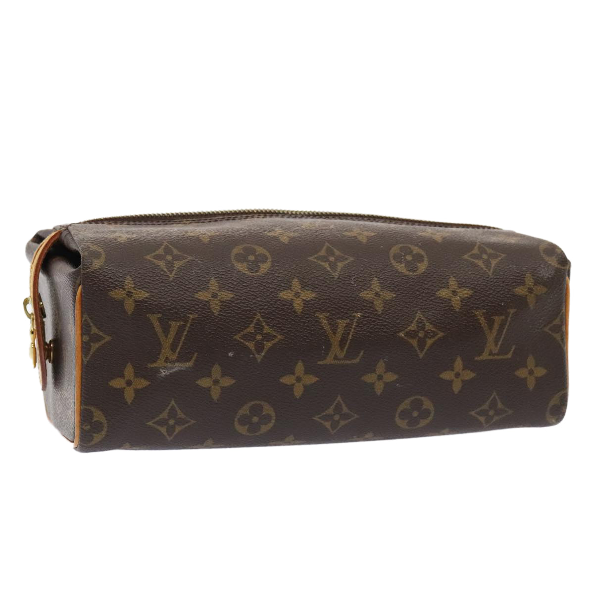 LOUIS VUITTON Monogram Trousse Patte Pression Cosmetic Pouch M47636 Auth 89344