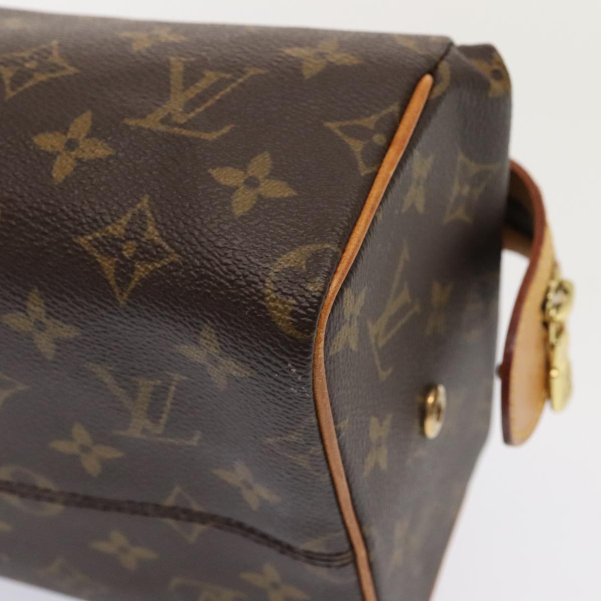 LOUIS VUITTON Monogram Trousse Patte Pression Cosmetic Pouch M47636 Auth 89344